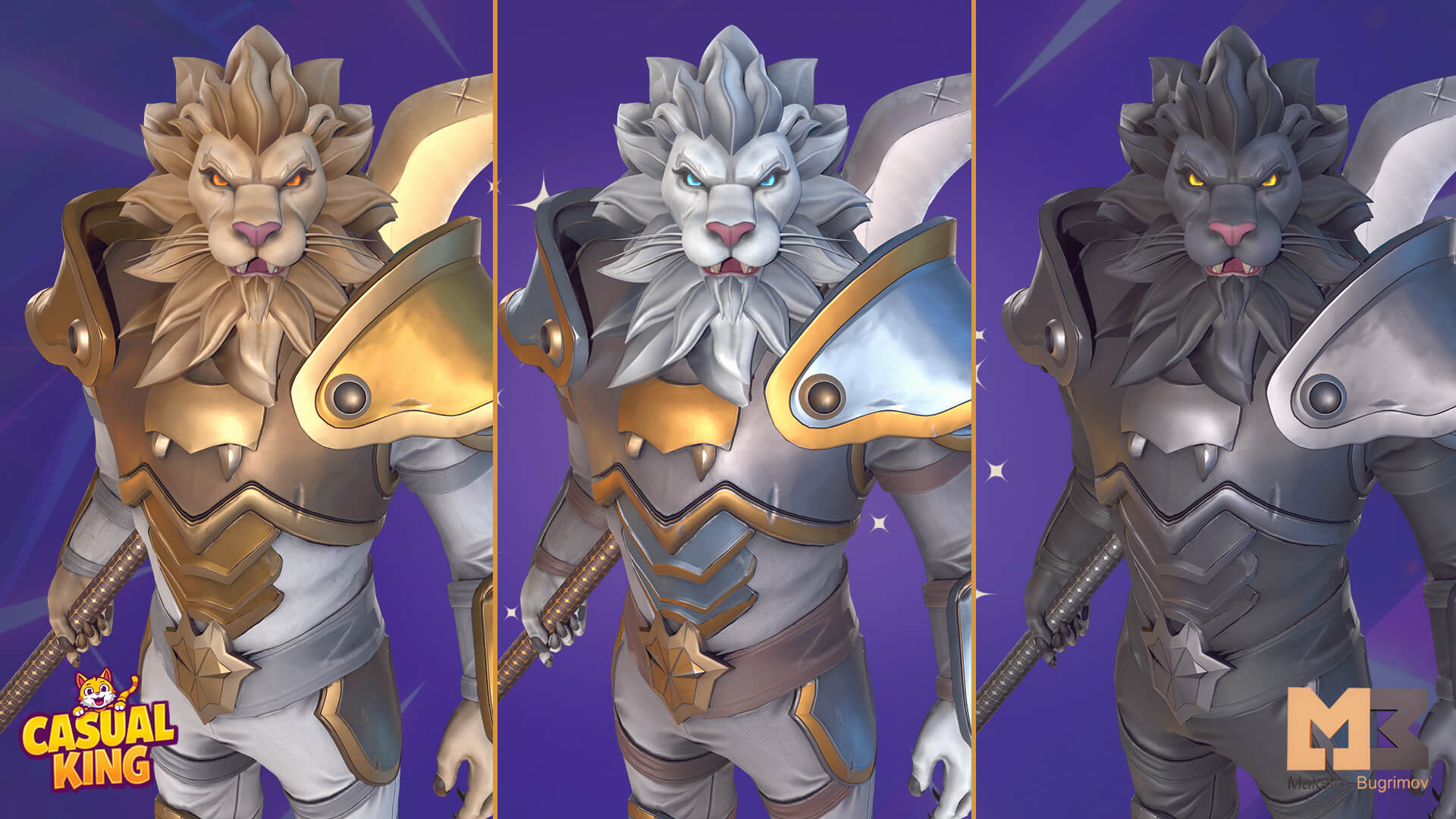 Lion Cartoon Character 3D Model