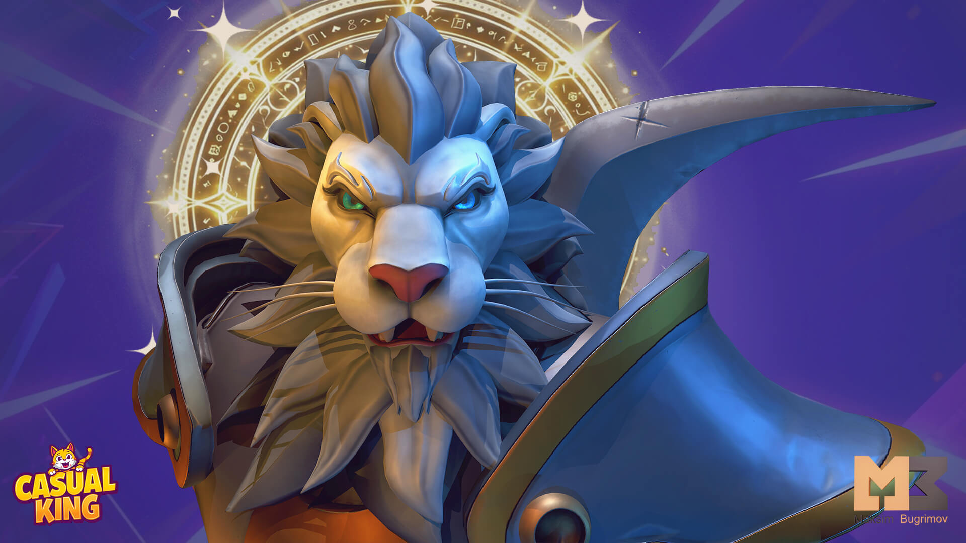 Lion Cartoon Character 3D Model