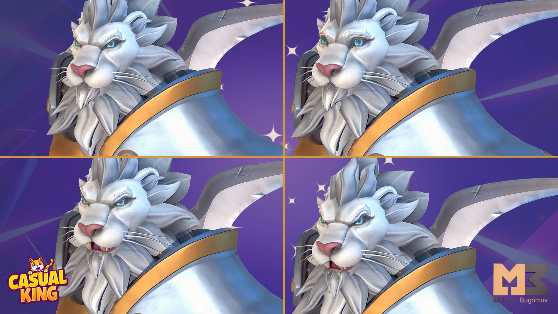 Lion Cartoon Character 3D Model