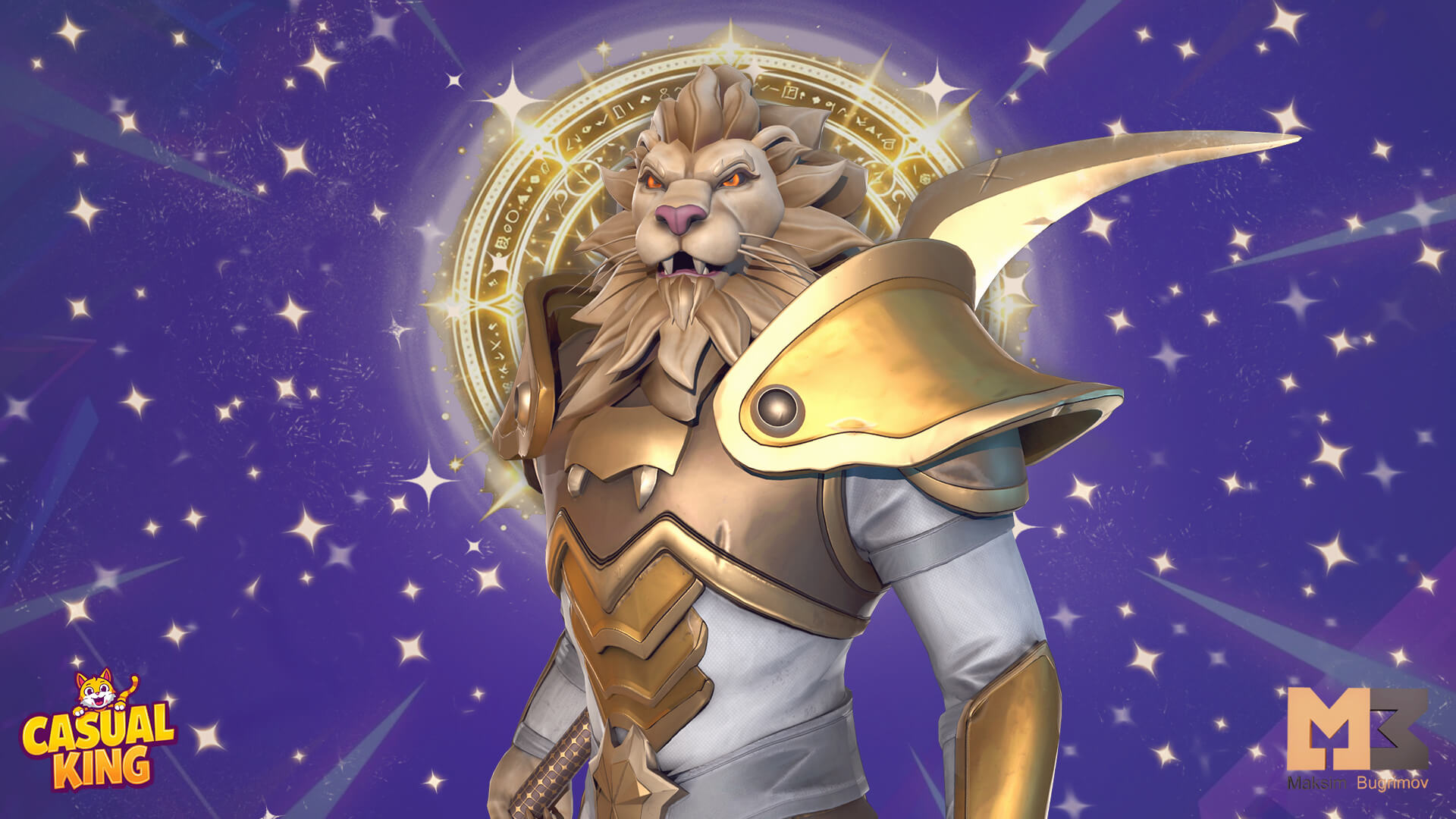 Lion Cartoon Character 3D Model