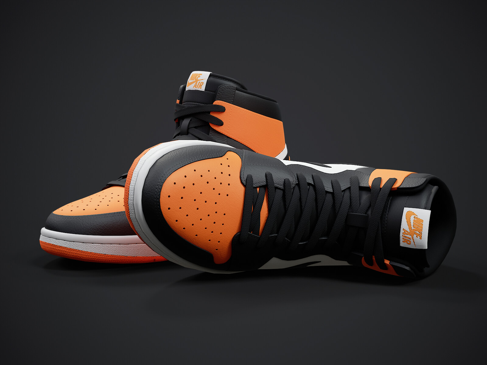 Air Jordan 1 Retro Sneaker PBR Model 6 3D Model