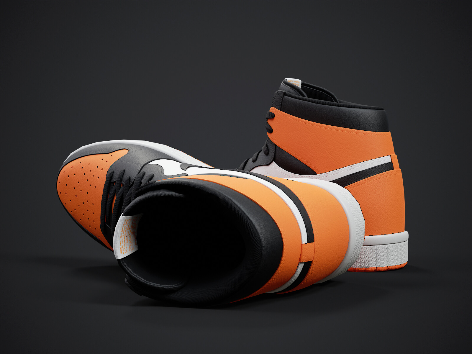 Air Jordan 1 Retro Sneaker PBR Model 6 3D Model