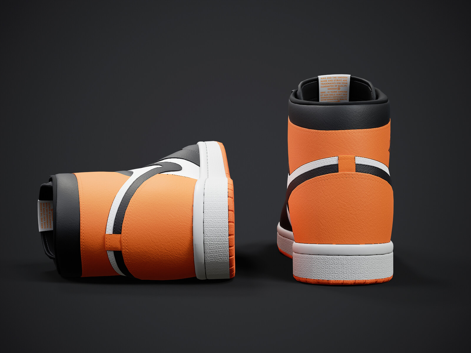 Air Jordan 1 Retro Sneaker PBR Model 6 3D Model