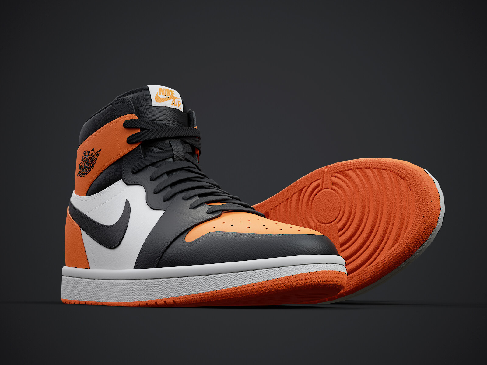 Air Jordan 1 Retro Sneaker PBR Model 6 by manacards