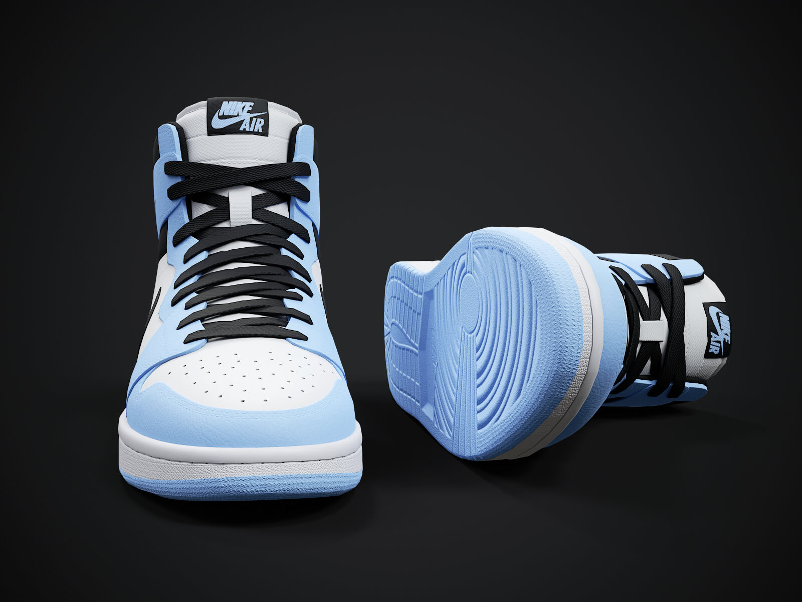 Air Jordan 1 Retro Sneaker PBR Model 7 3D Model