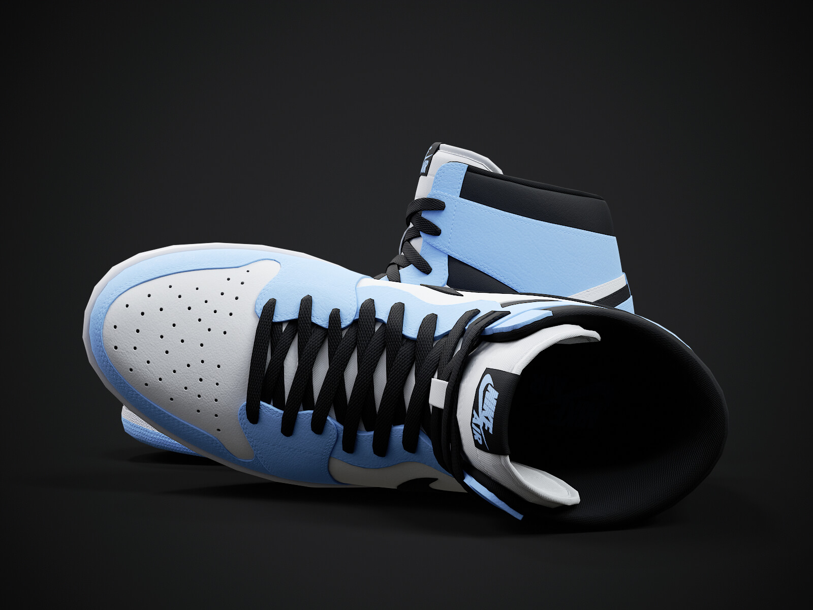 Air Jordan 1 Retro Sneaker PBR Model 7 3D Model