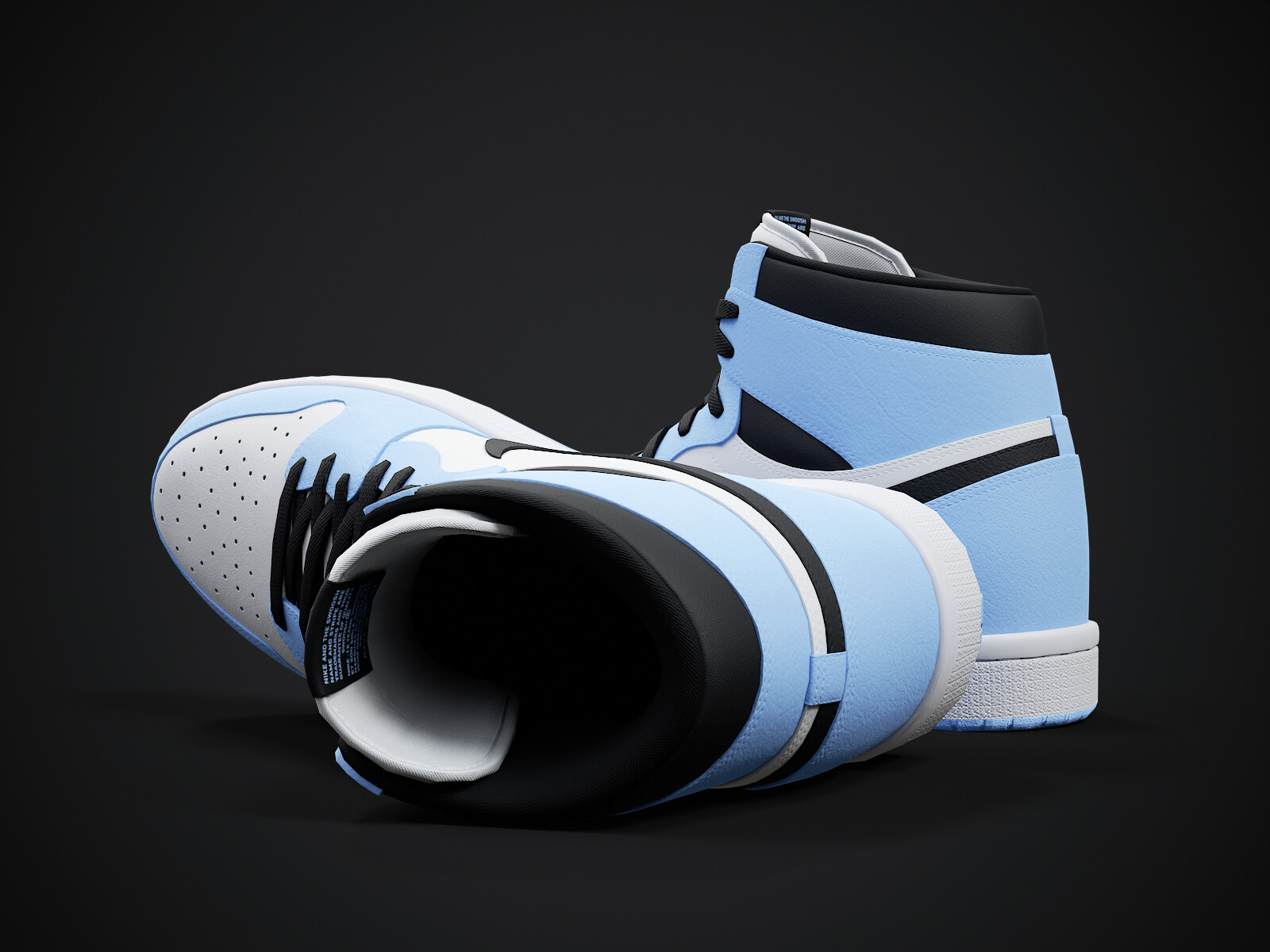 Air Jordan 1 Retro Sneaker PBR Model 7 3D Model