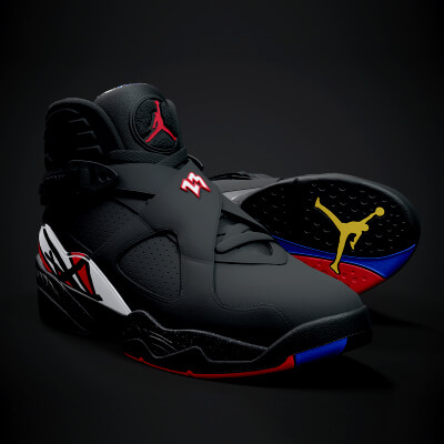 Air Jordan 8 Retro Sneaker PBR Model 2