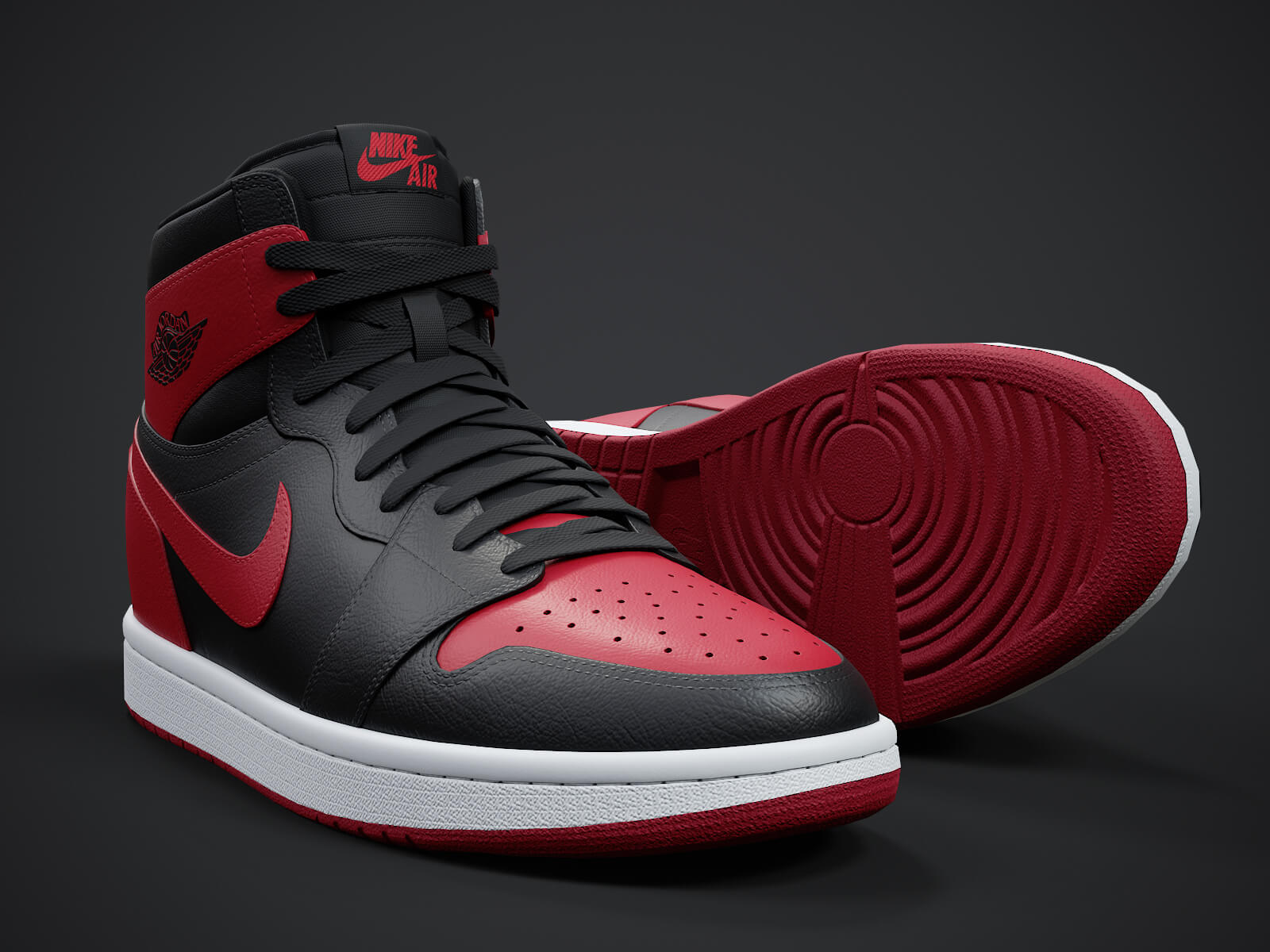 Air Jordan1-Retro Sneaker PBR Model 4 3D Model