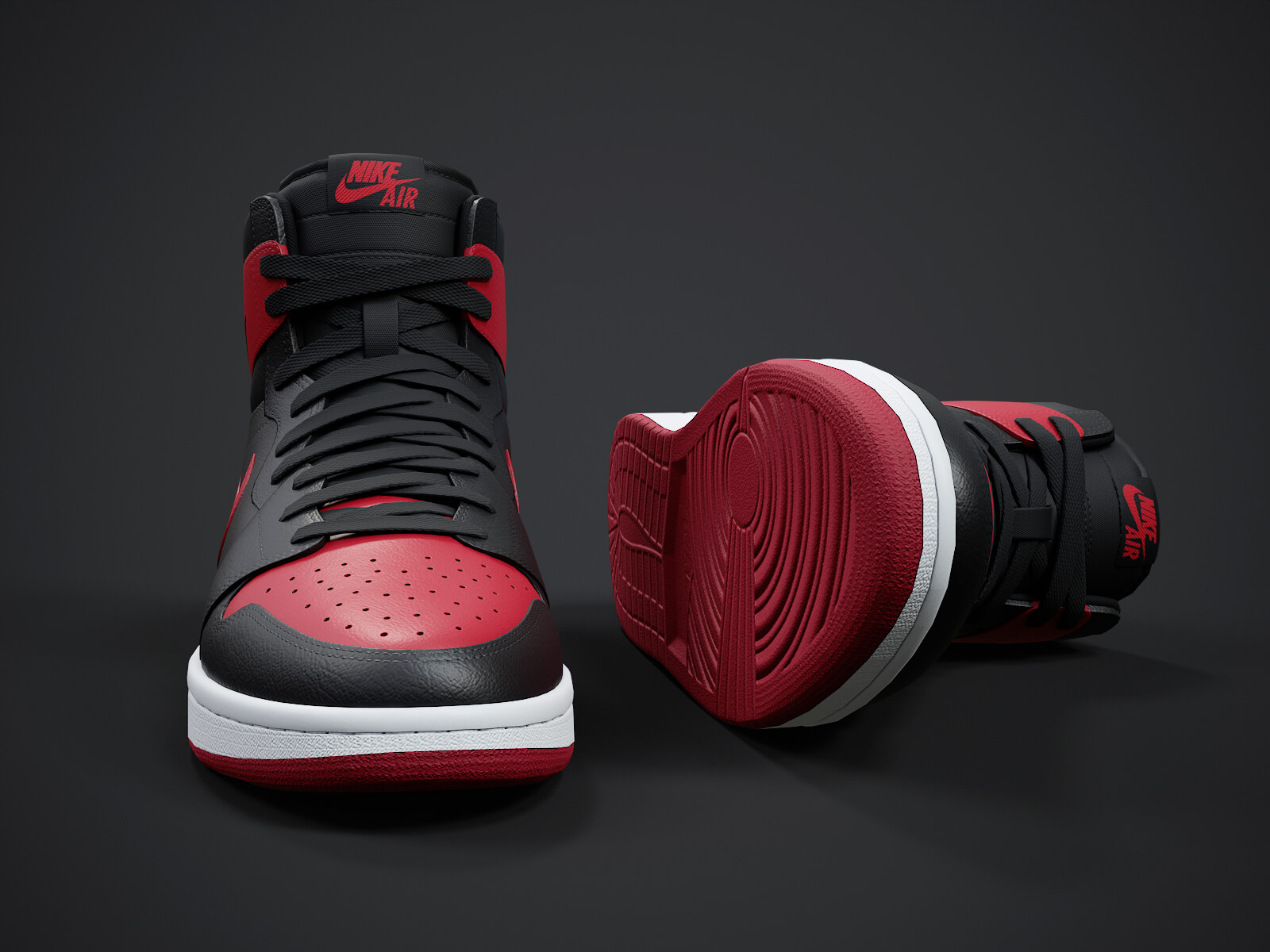 Air Jordan1-Retro Sneaker PBR Model 4 3D Model