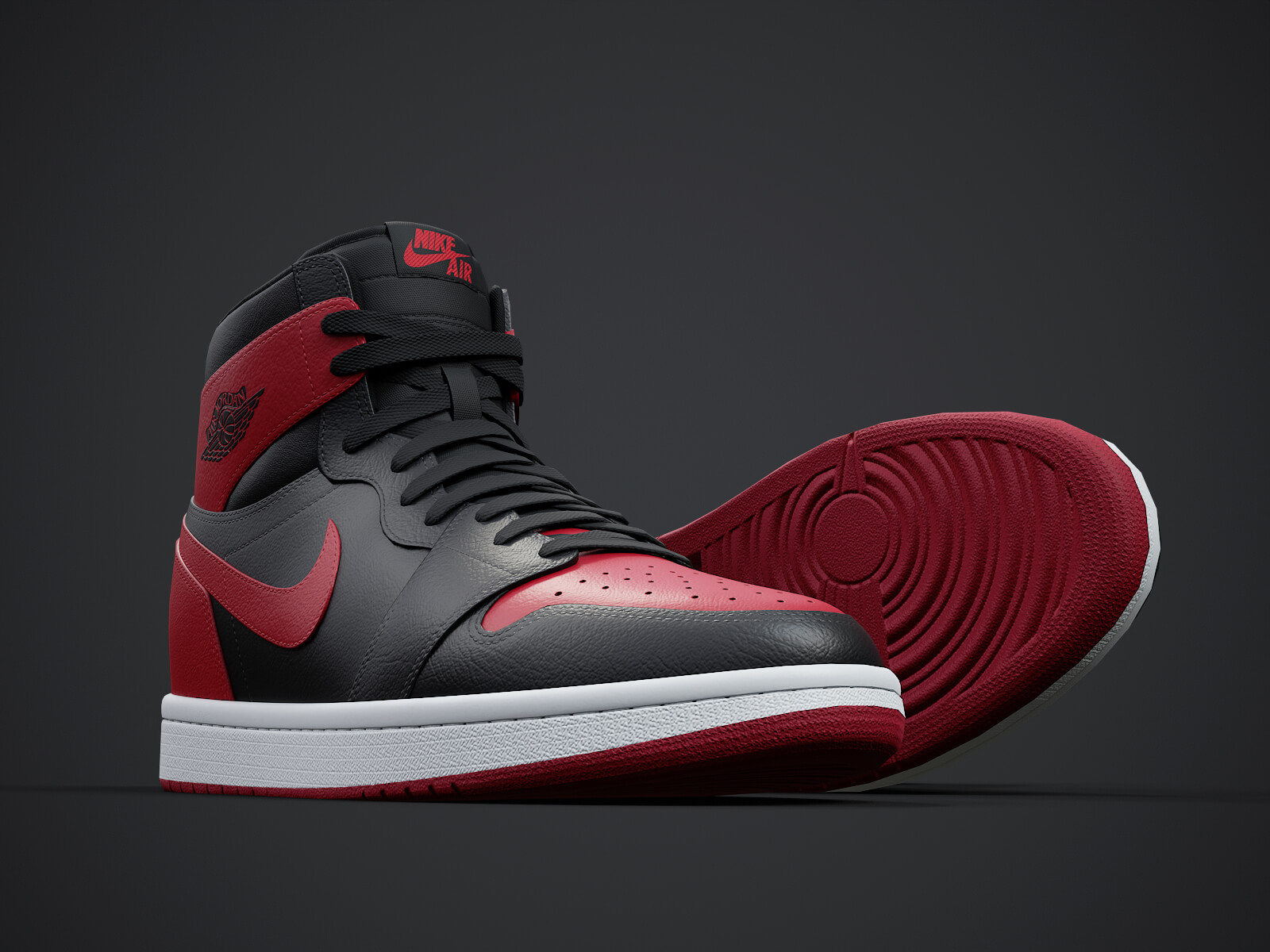 Air Jordan1-Retro Sneaker PBR Model 4 3D Model