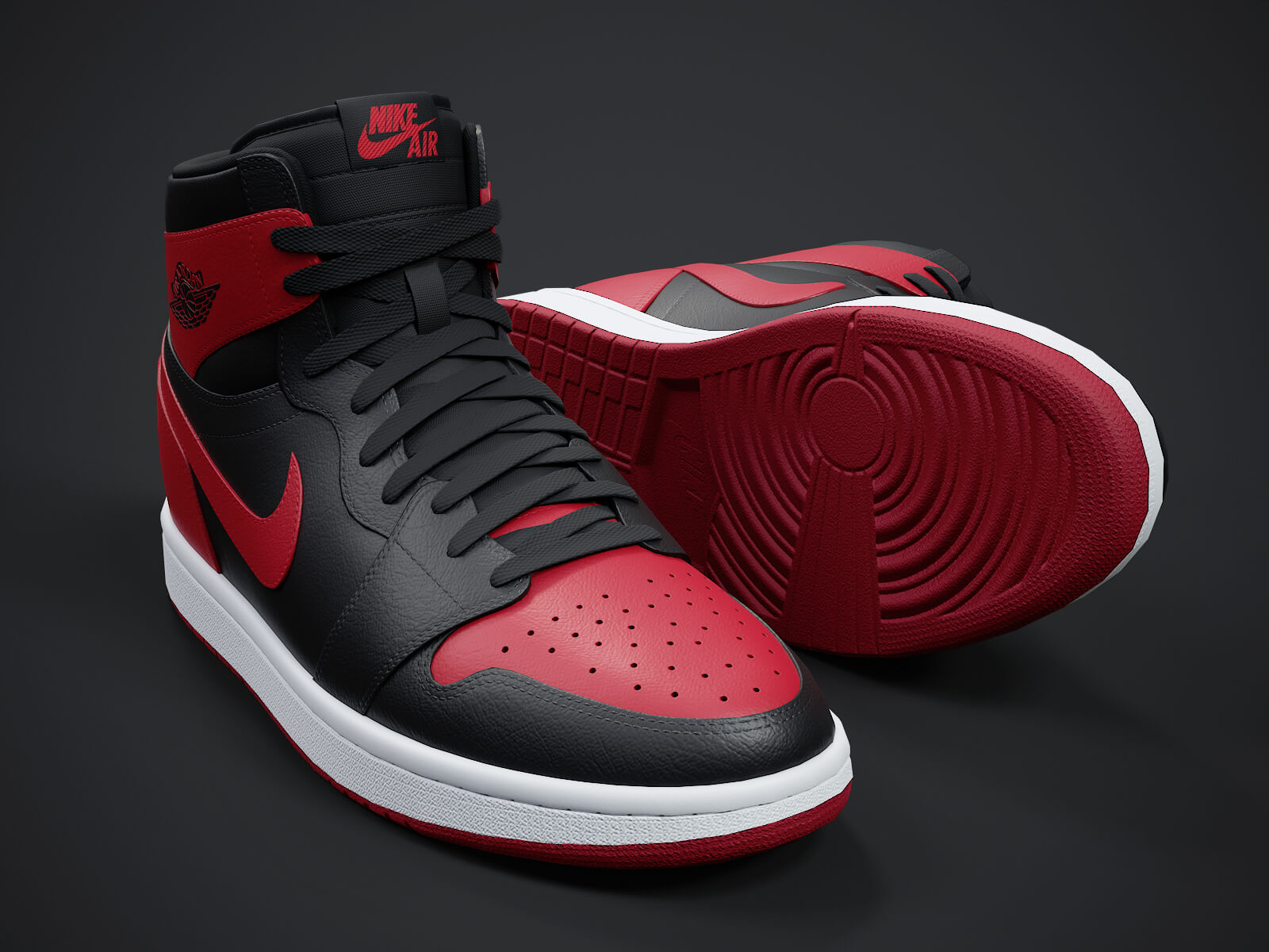 Air Jordan1-Retro Sneaker PBR Model 4 3D Model