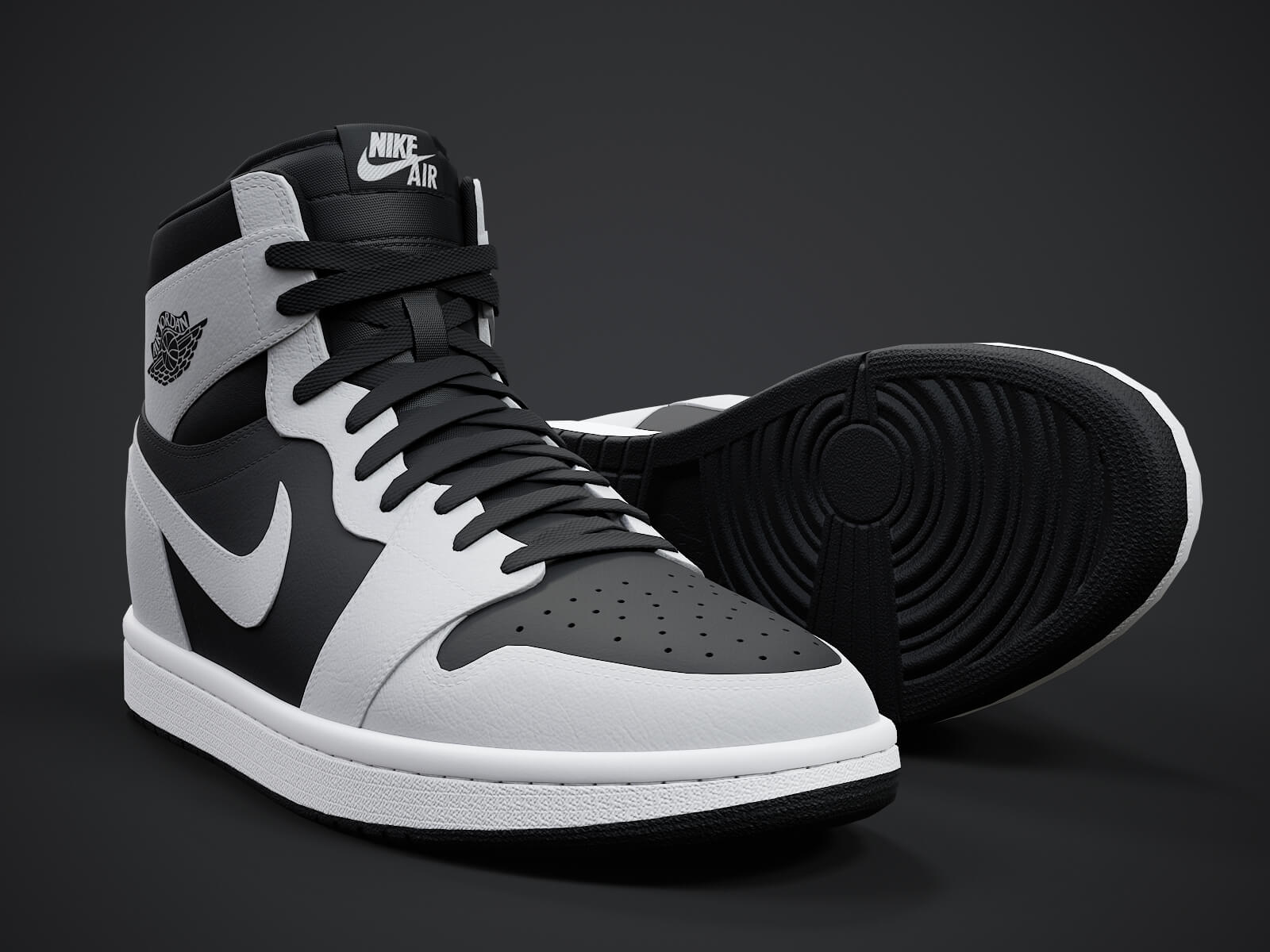 Air Jordan1-Retro Sneaker PBR Model 5 3D Model