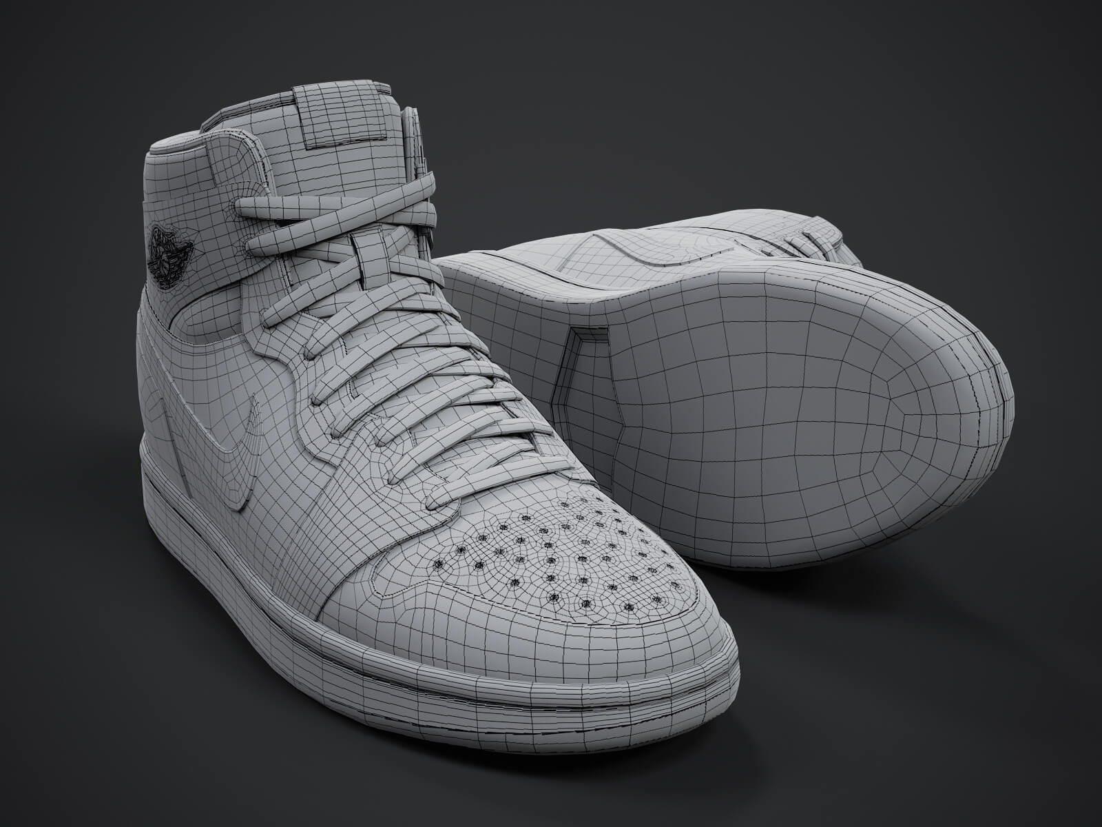Air Jordan1-Retro Sneaker PBR Model 5 3D Model