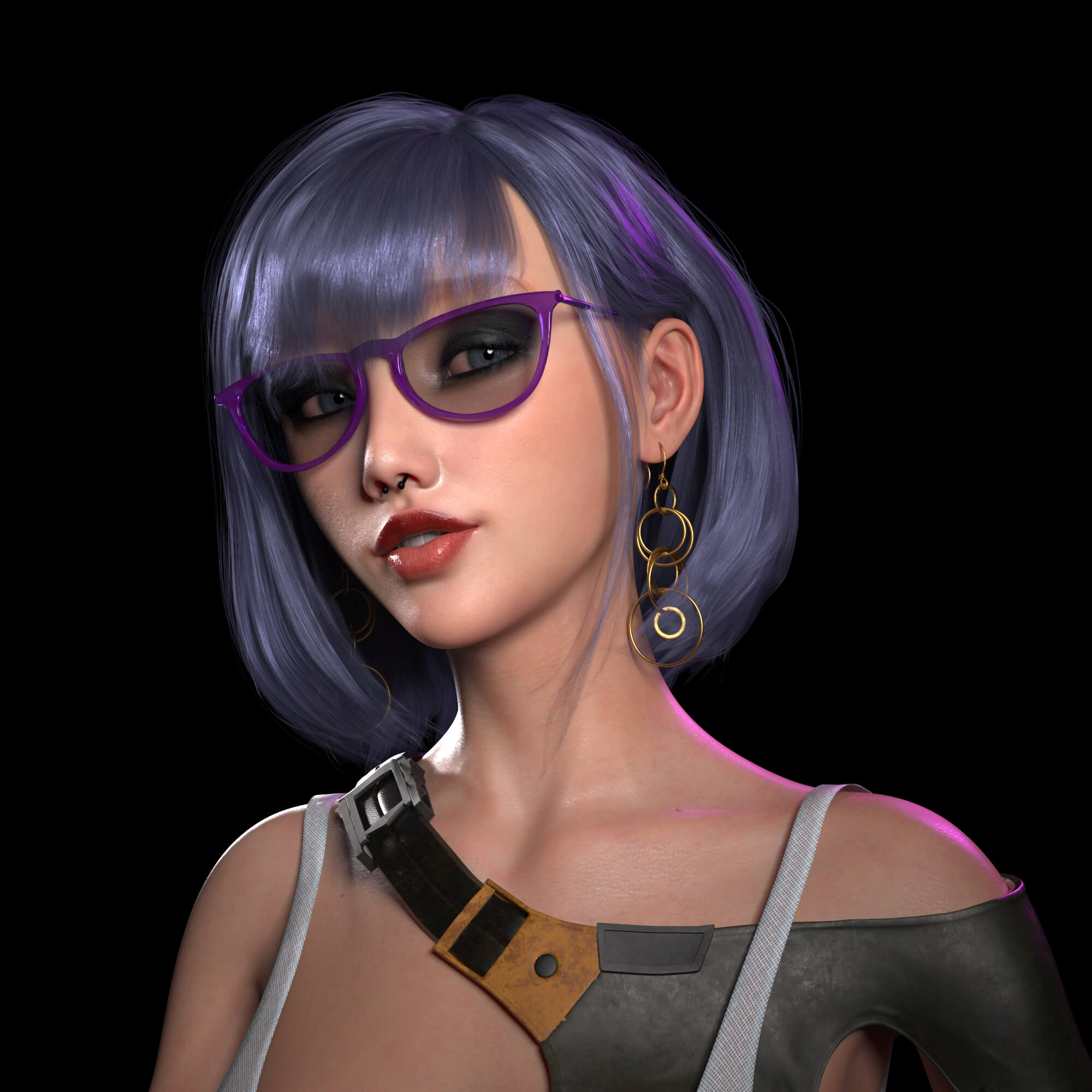 Portrait 001 3D Render, Digital Artwork by mangres