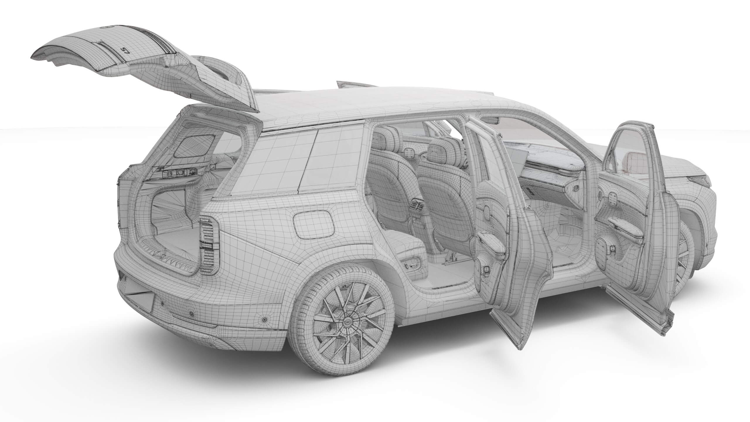 2026 GAC GS7 S7 PHEV with Interior 3D Model