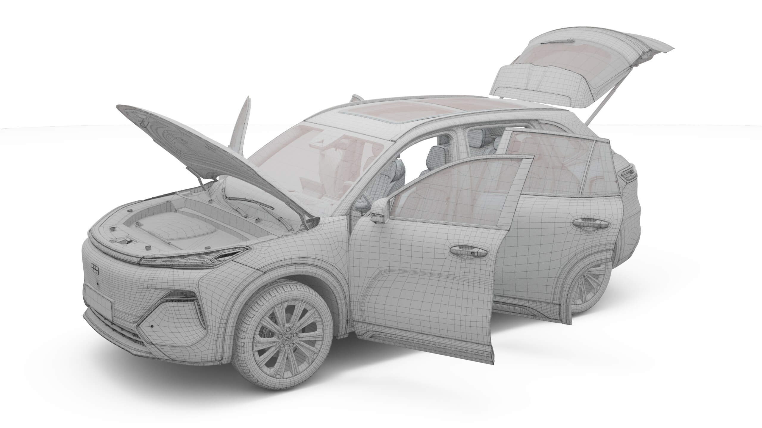 2026 Geely EX5/Starray EM-I LHD with Interior 3D Model