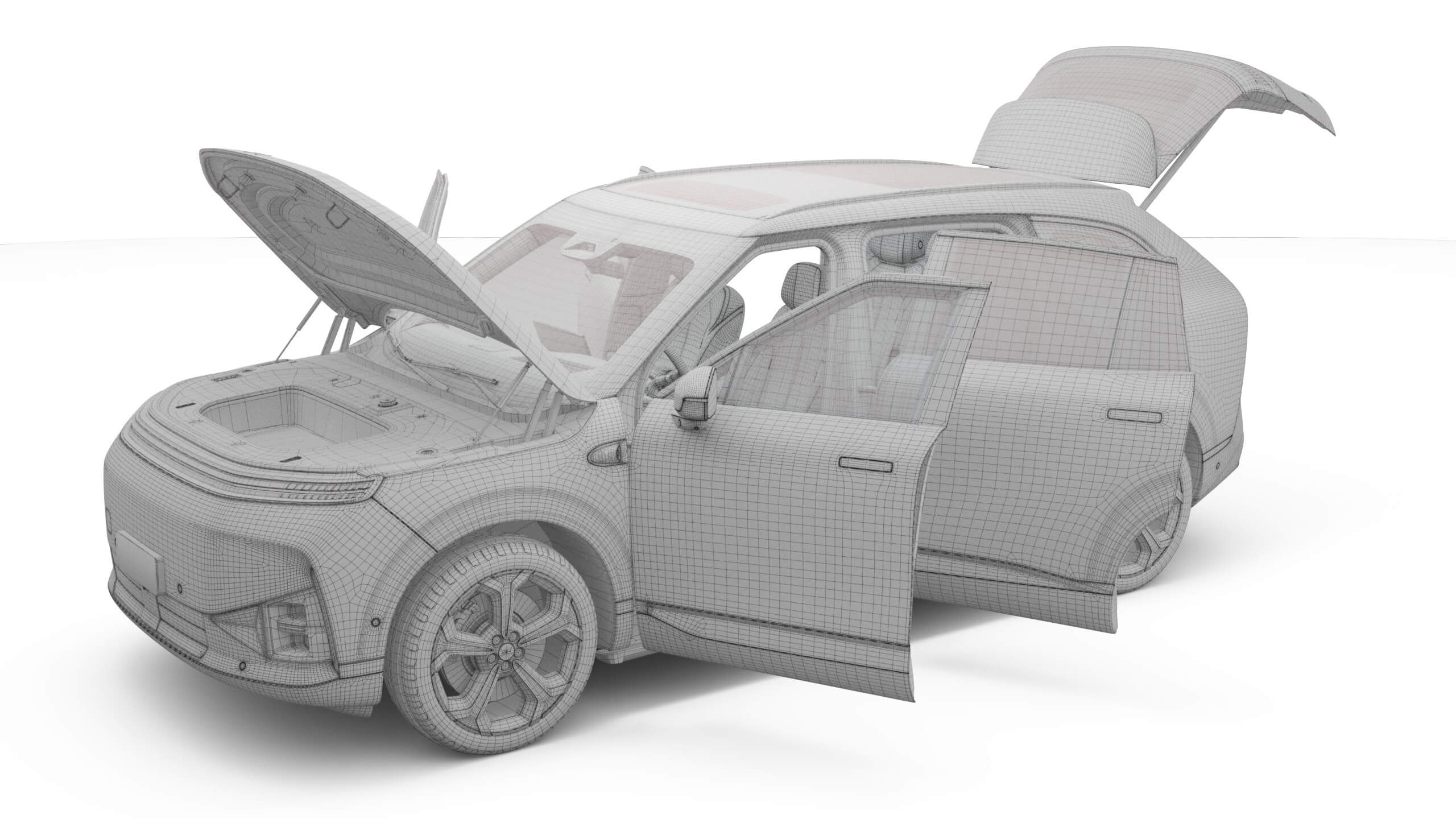 2026 Xpeng G9L with Interior 3D Model 3D Model