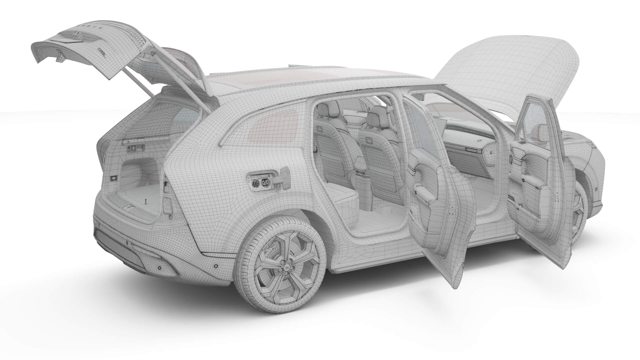 2026 Xpeng G9L with Interior 3D Model 3D Model