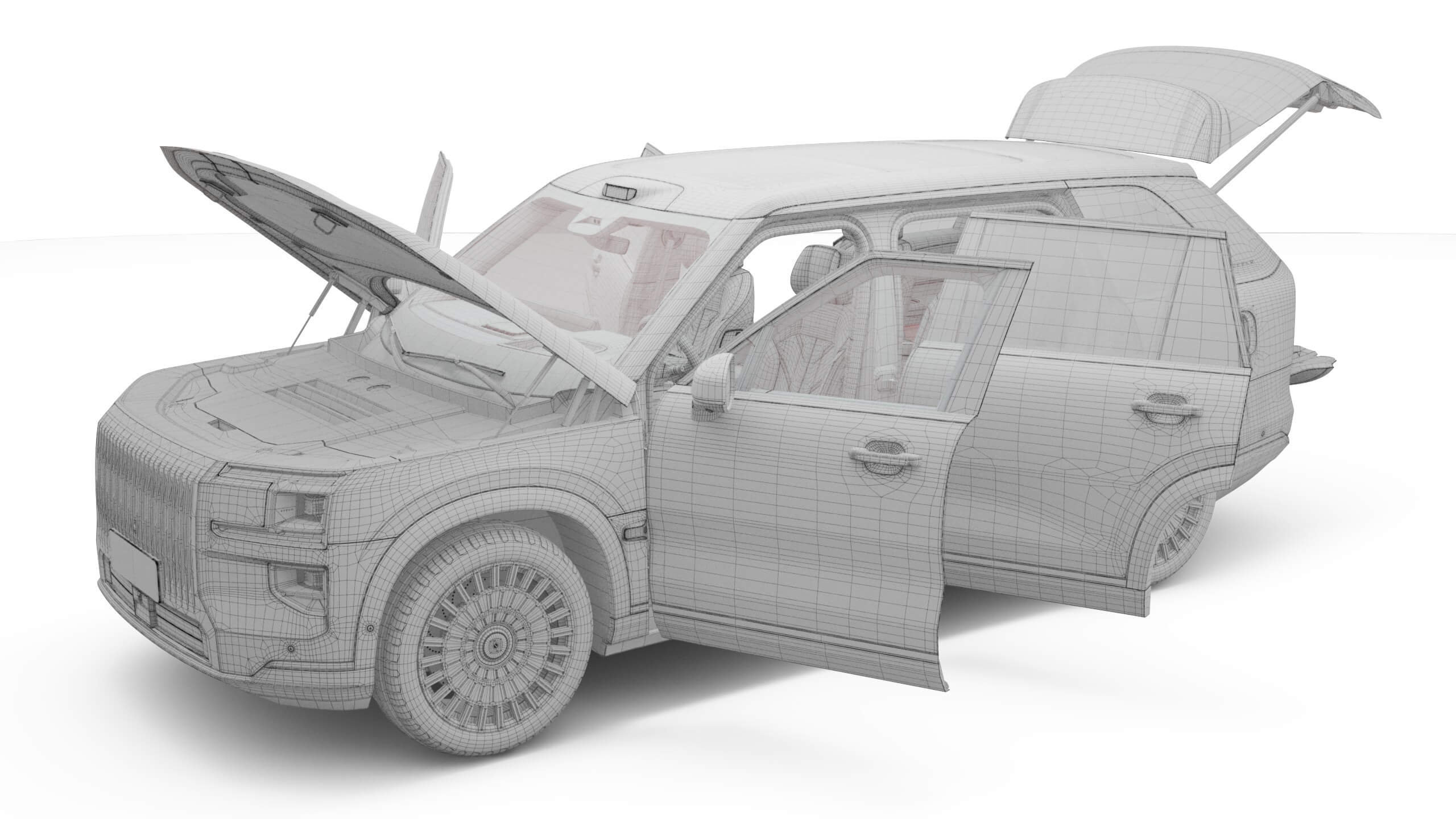 2026 Zeekr 9X with Interior 3D Model