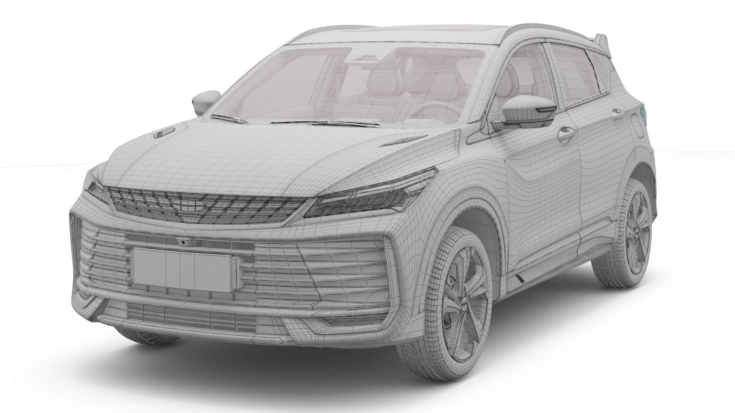 2027 Geely Coolray with Interior 3D Model