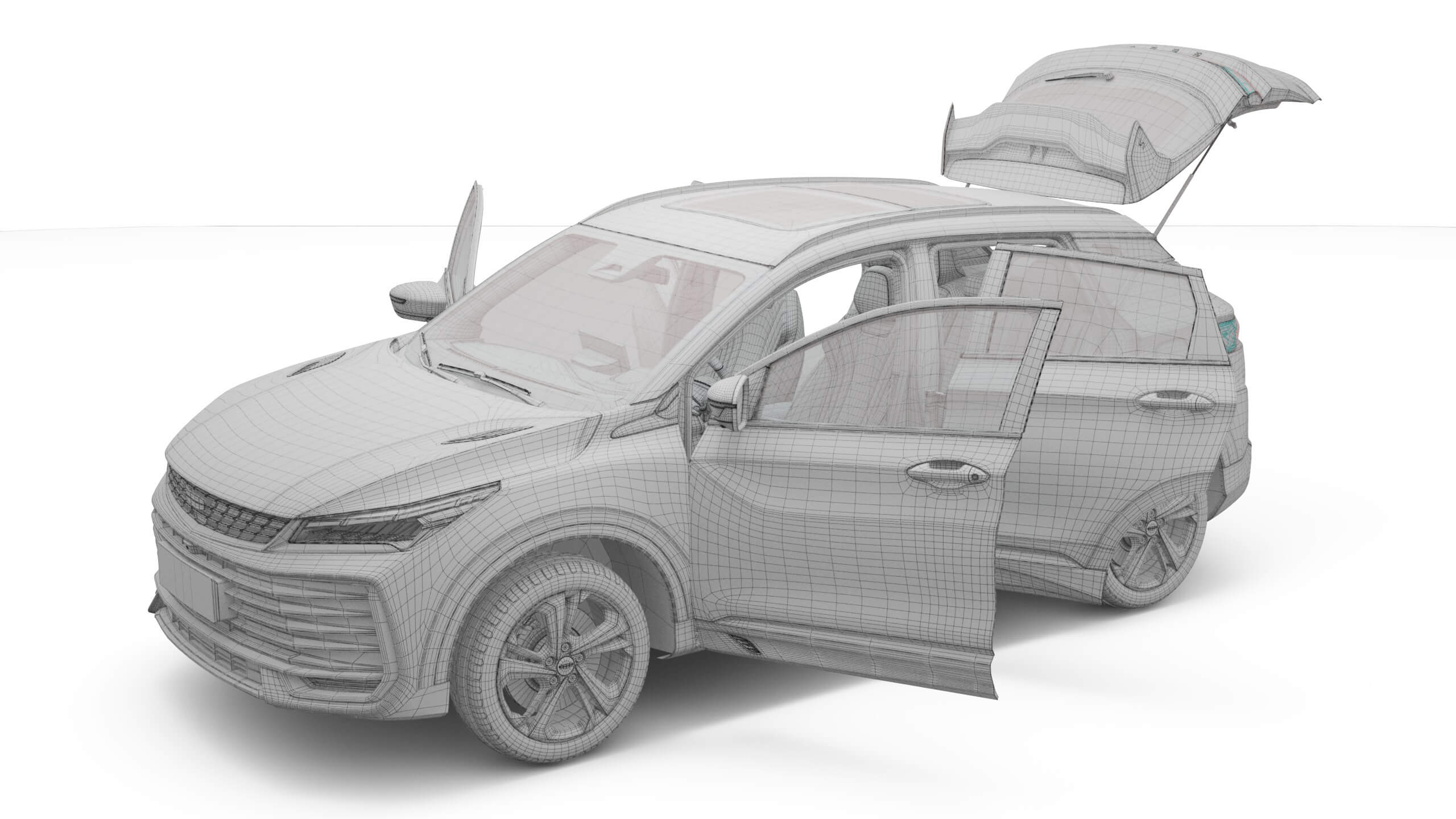 2027 Geely Coolray with Interior 3D Model