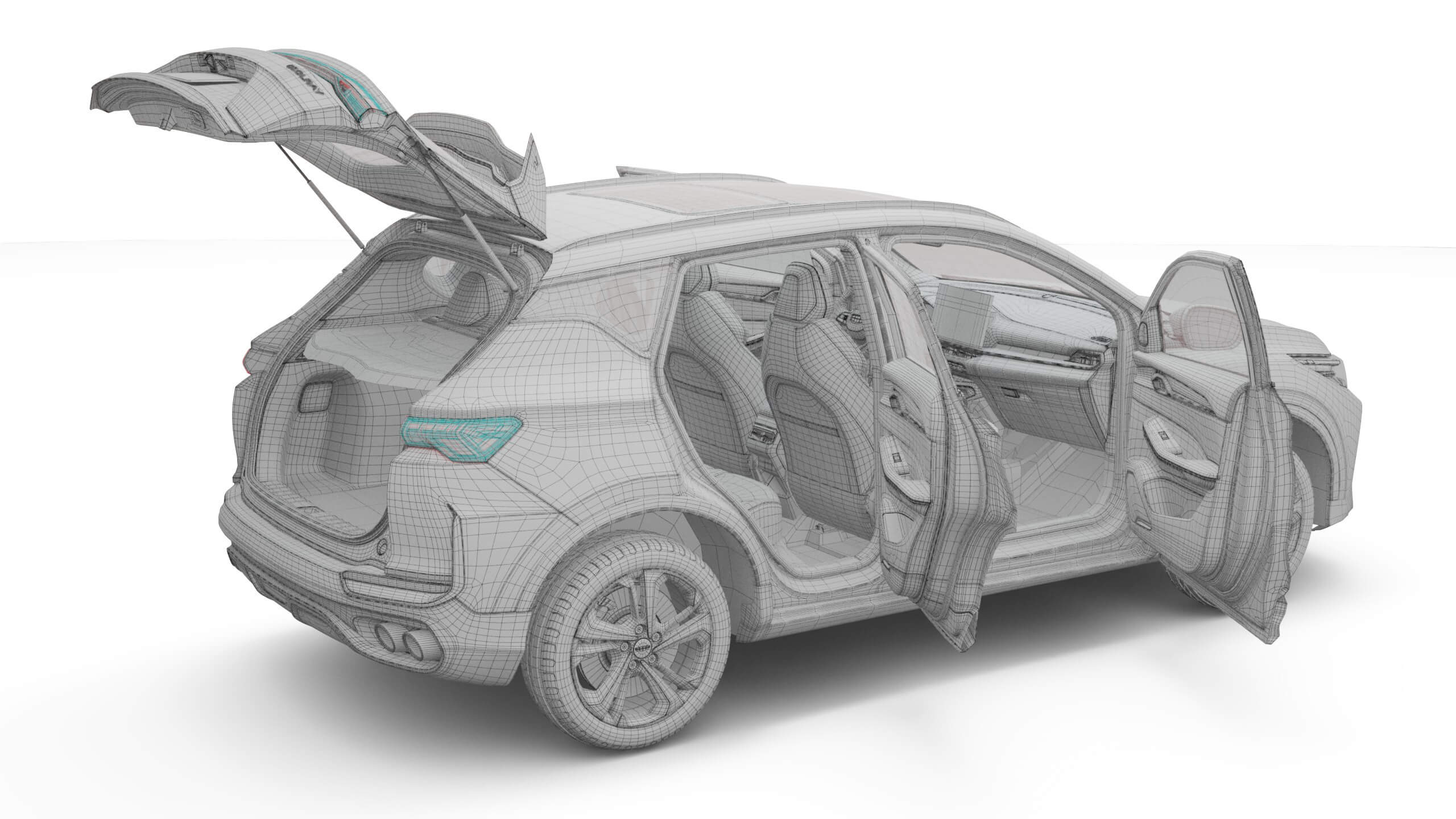 2027 Geely Coolray with Interior 3D Model