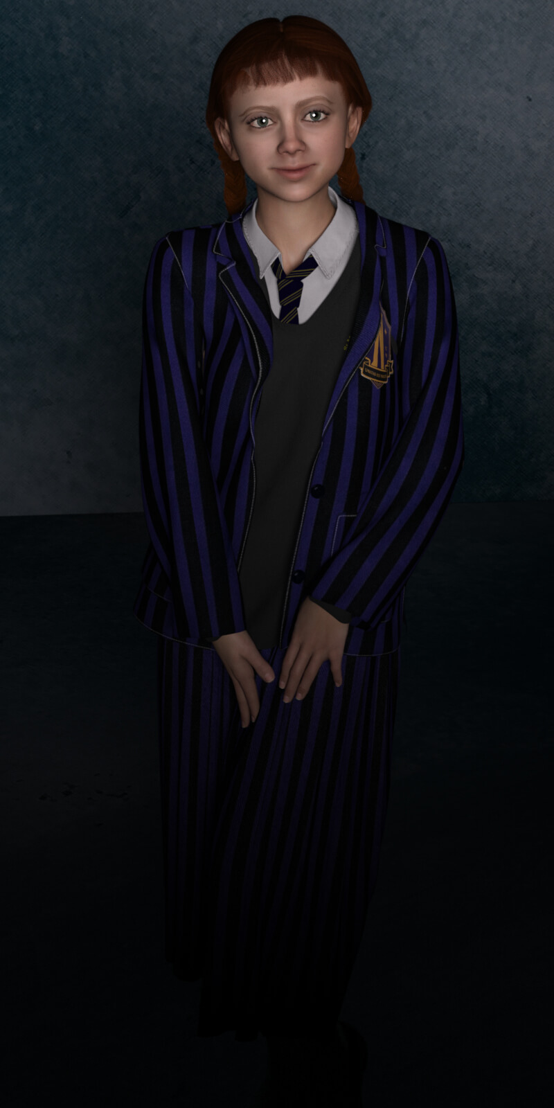 Nevermore Textures for Time for School Clothes G8F 3D Texture