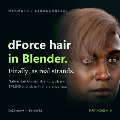 Mimmo3D StrandBridge - DAZ Studio 6 to Blender 5.2