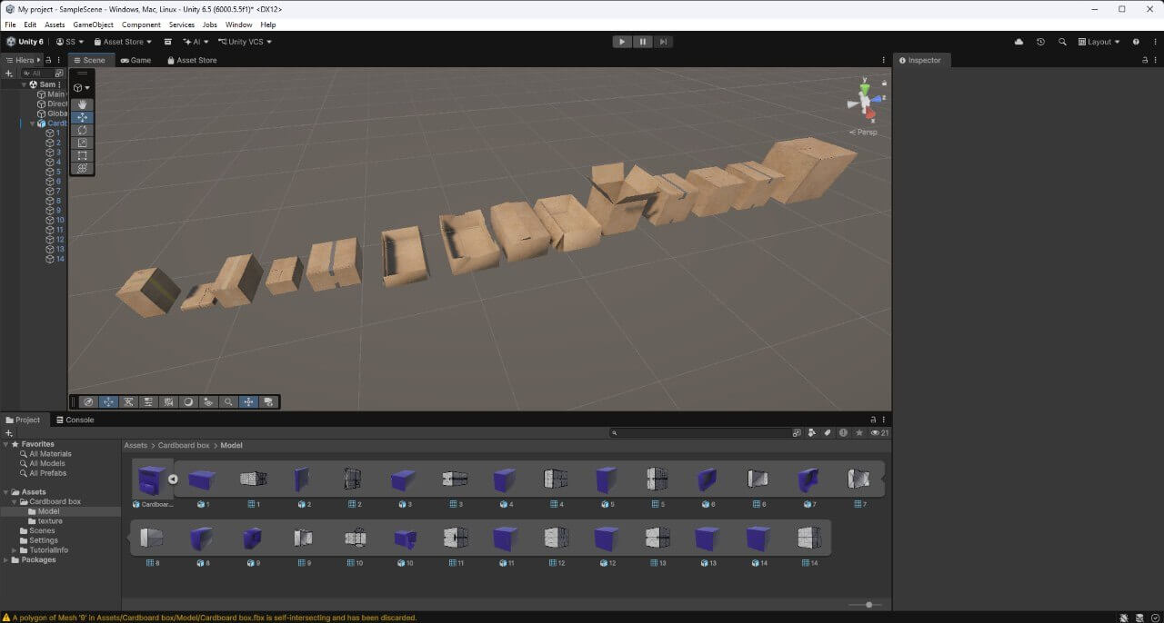 Different Cardboard Box 3D Model
