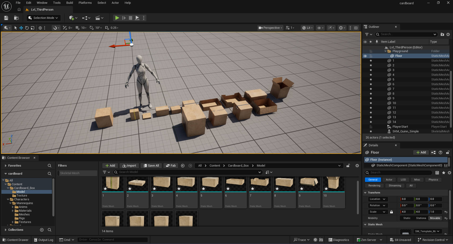 Different Cardboard Box 3D Model