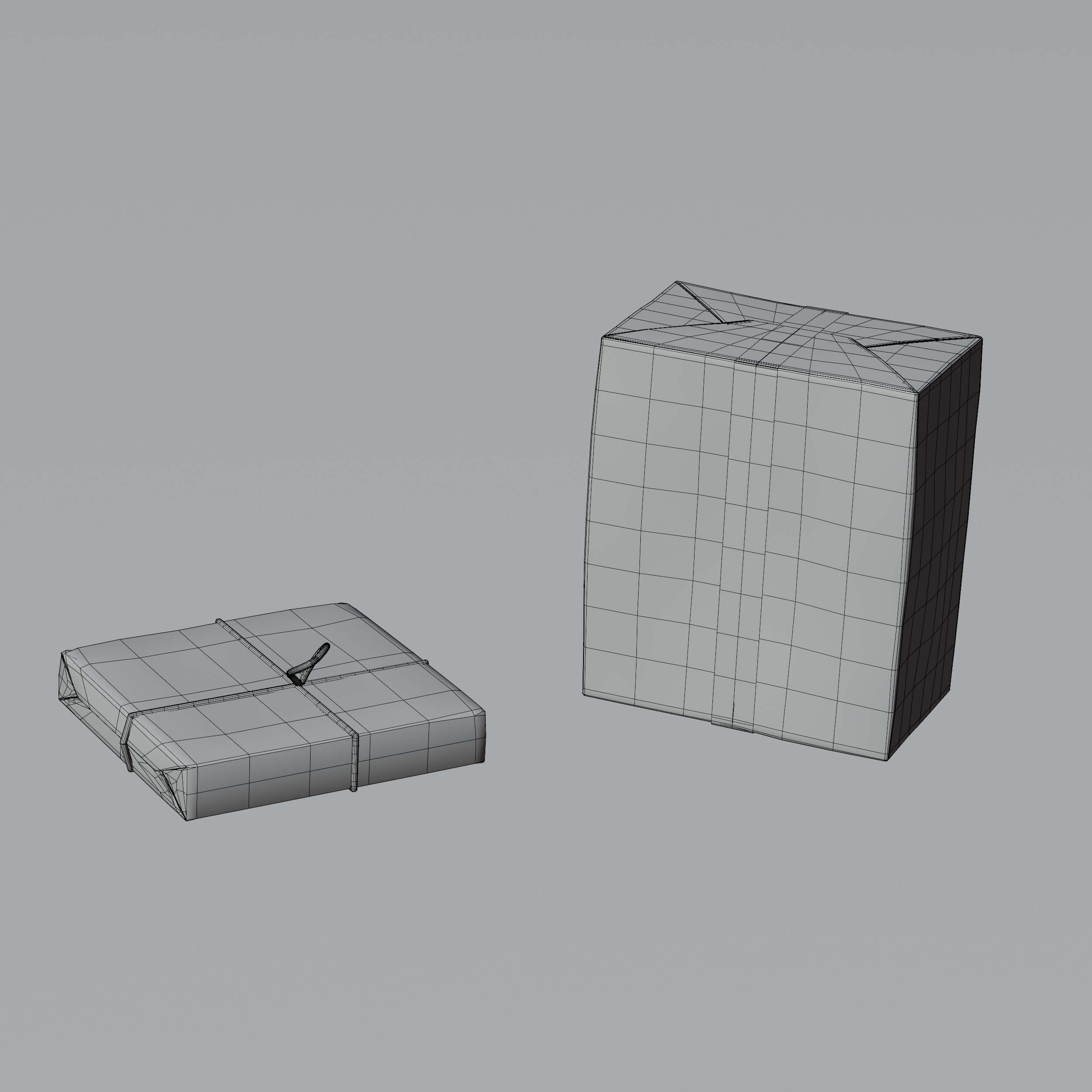 Different Cardboard Box 3D Model