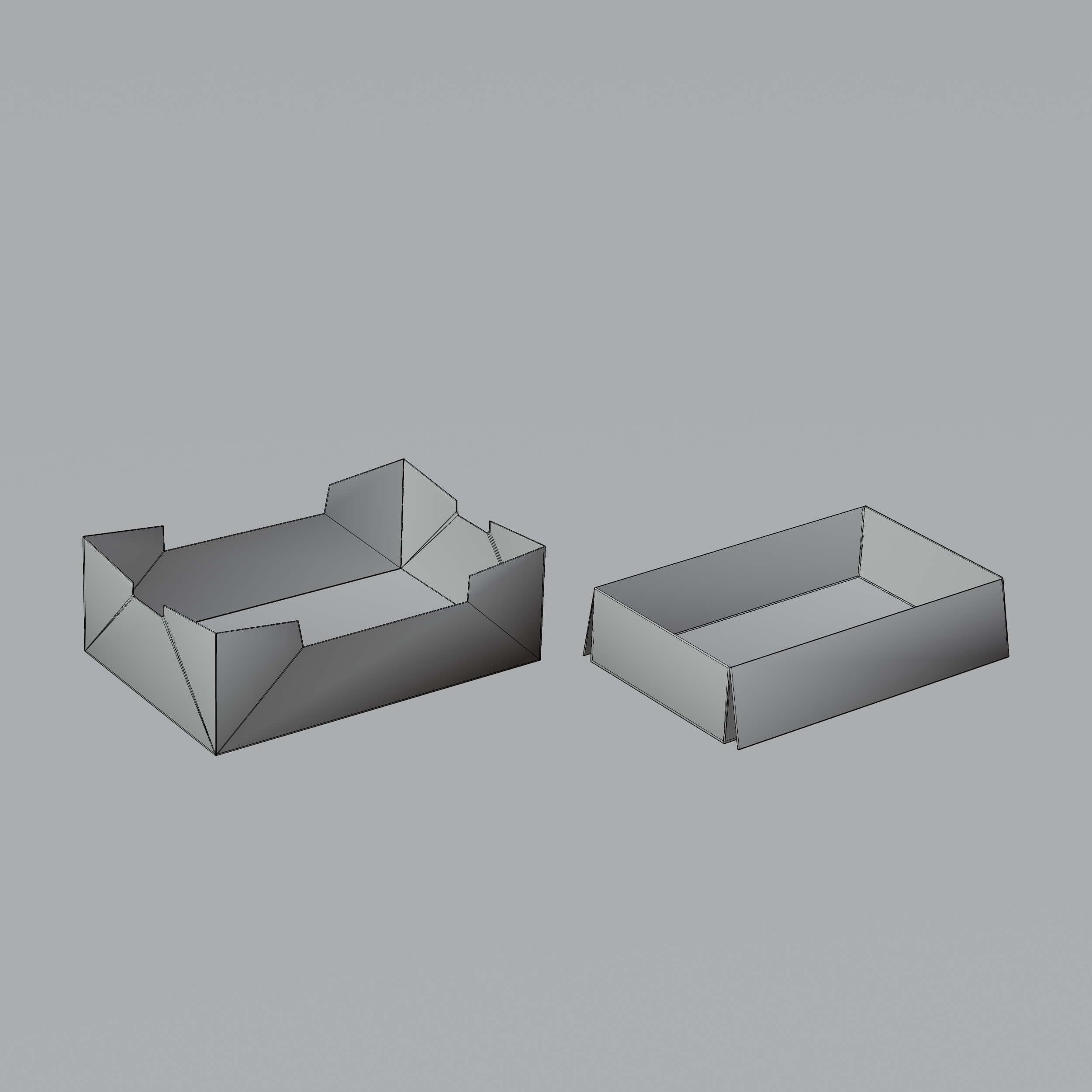Different Cardboard Box 3D Model