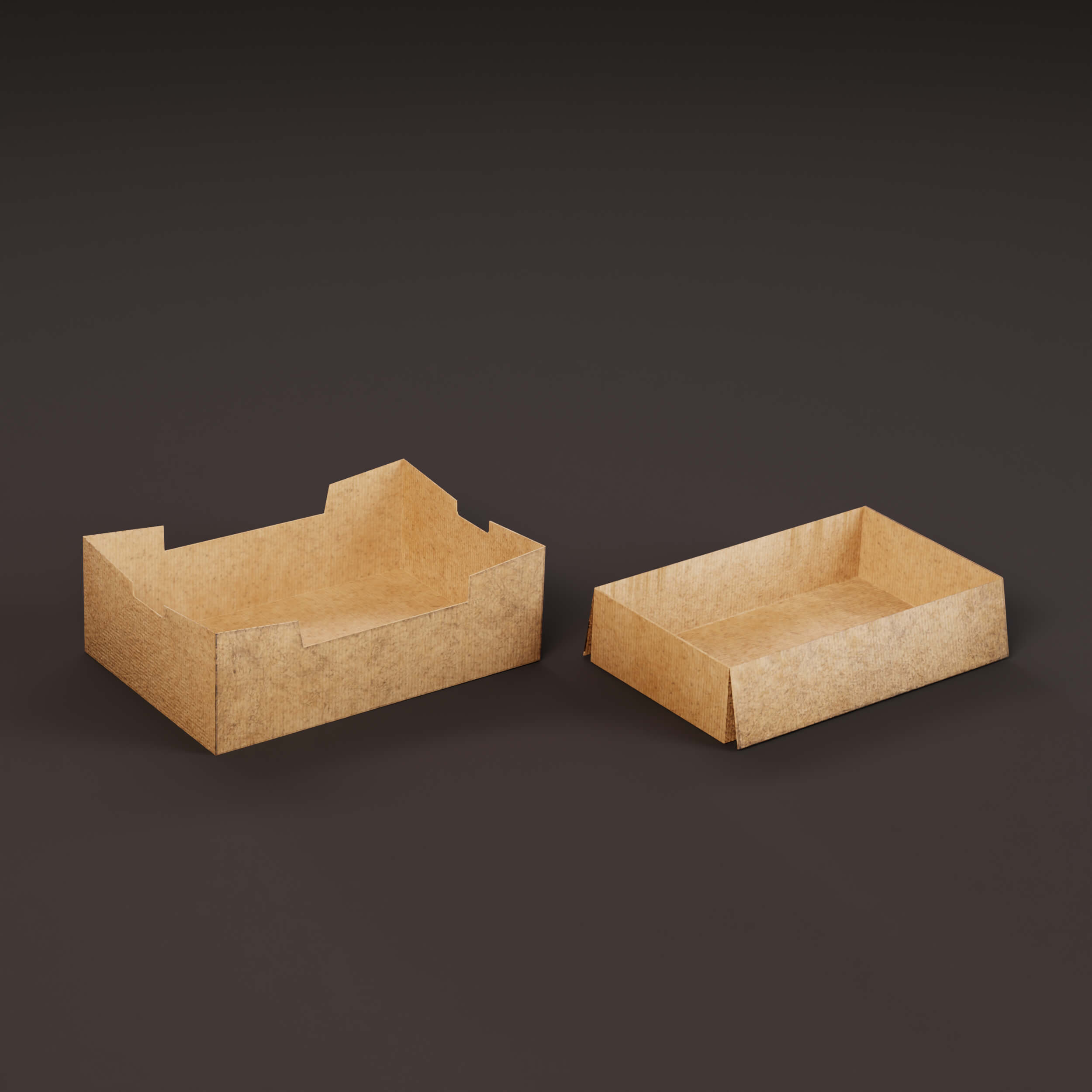 Different Cardboard Box 3D Model