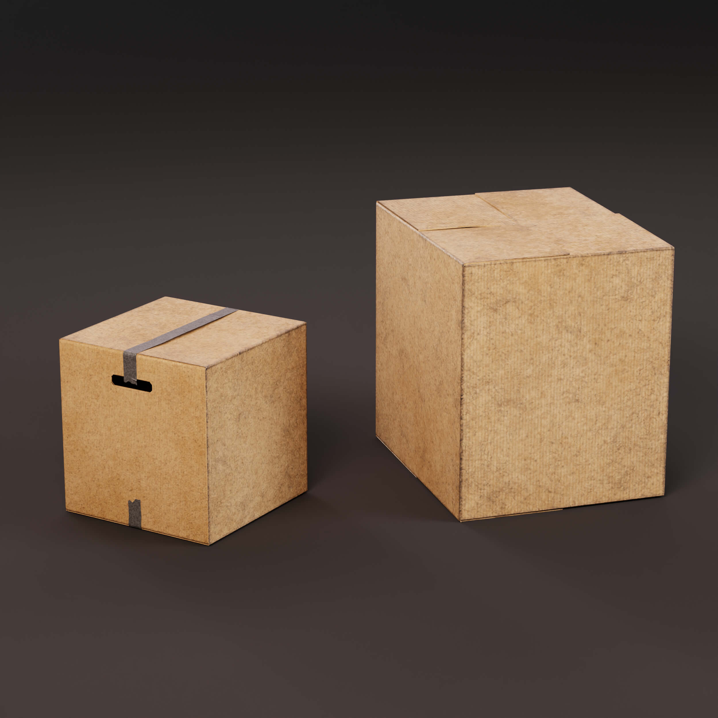 Different Cardboard Box 3D Model