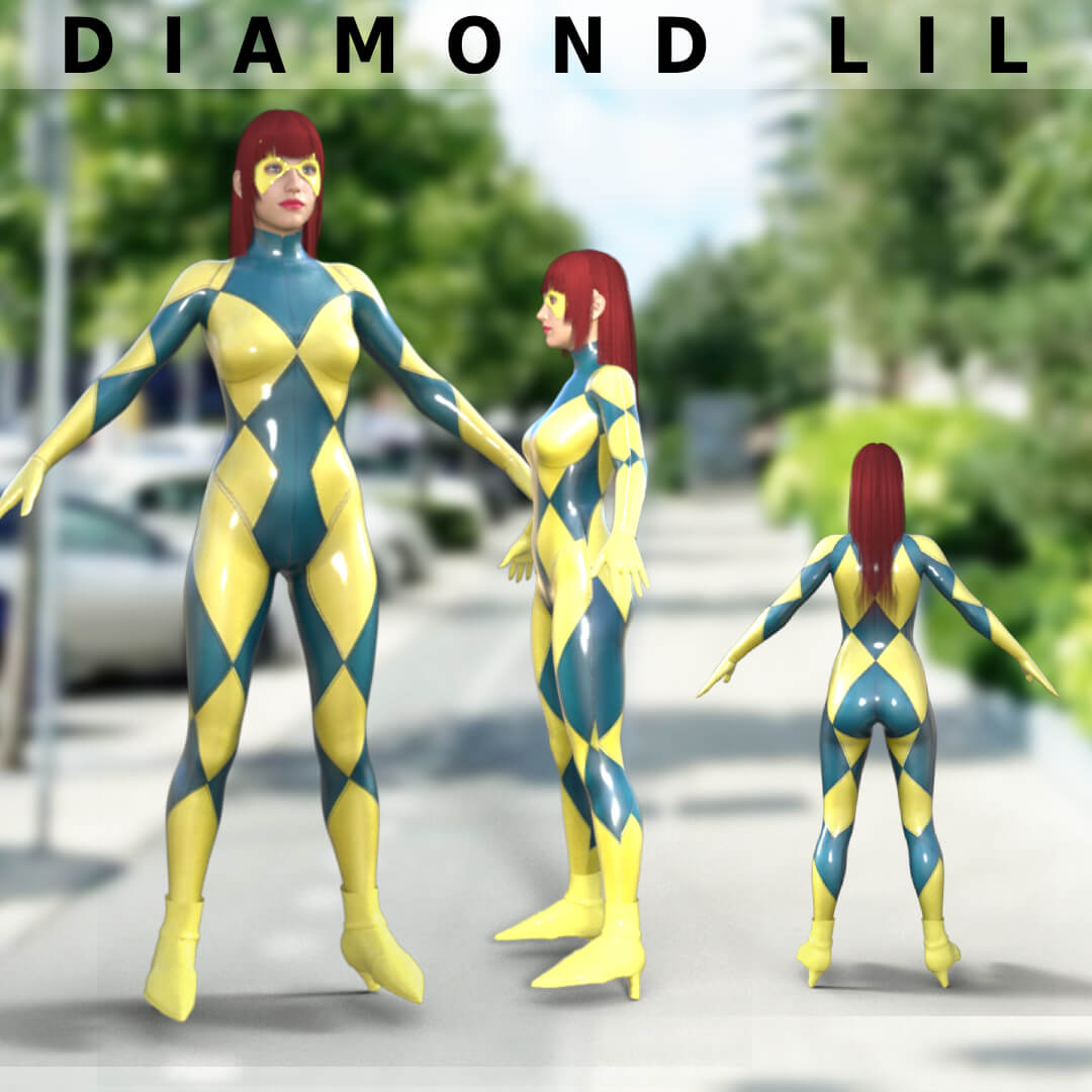 Diamond Lil Suit G9/G8F/G8.1F Daz Content