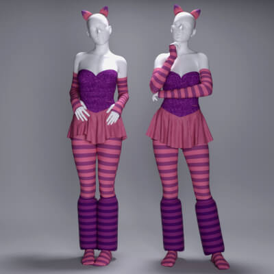 MS Halloween Costume Cheshire Cat (G8F and G9)