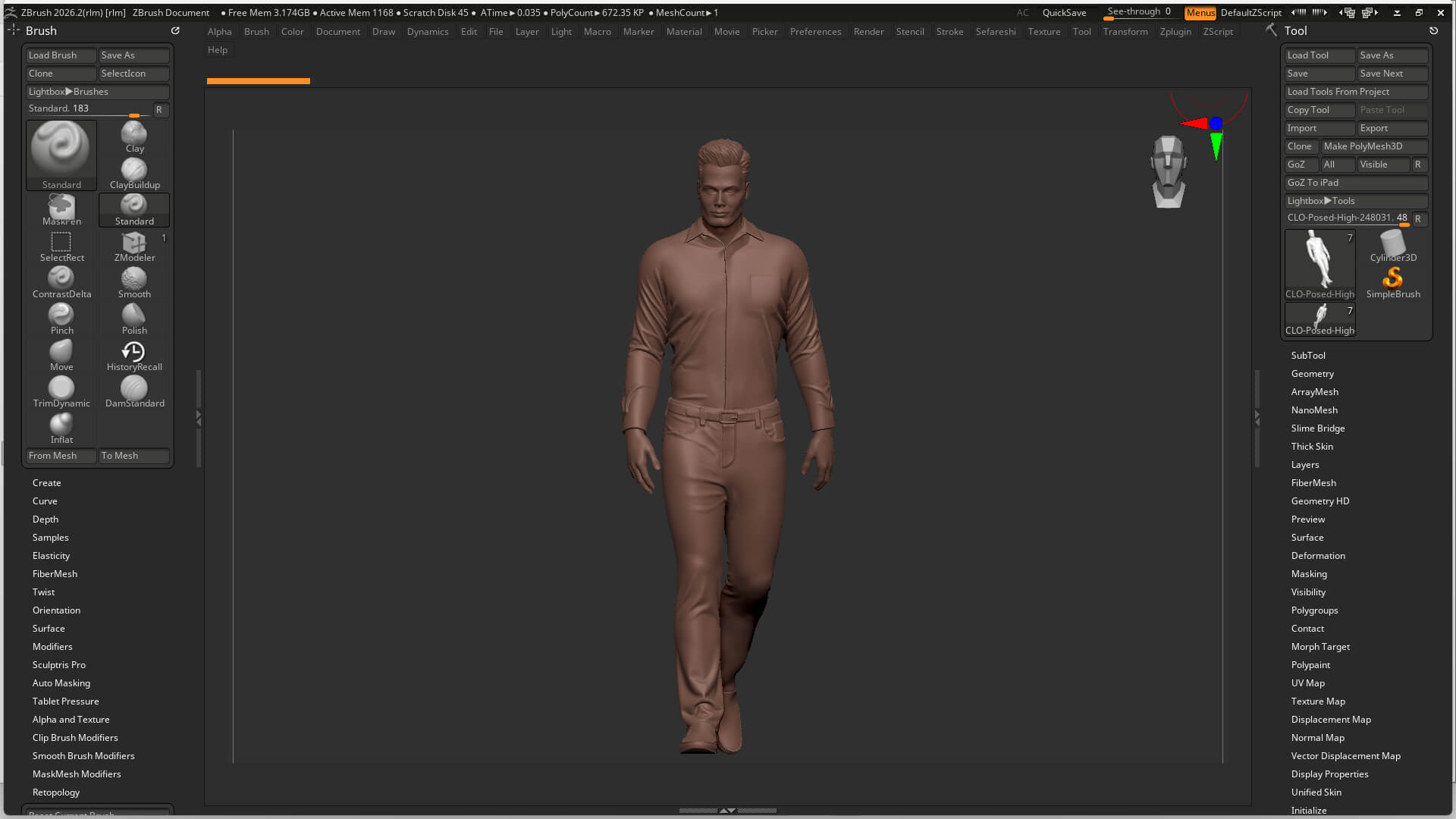 Walking Male Figure - Realistic 3d Printable Character 3D Model