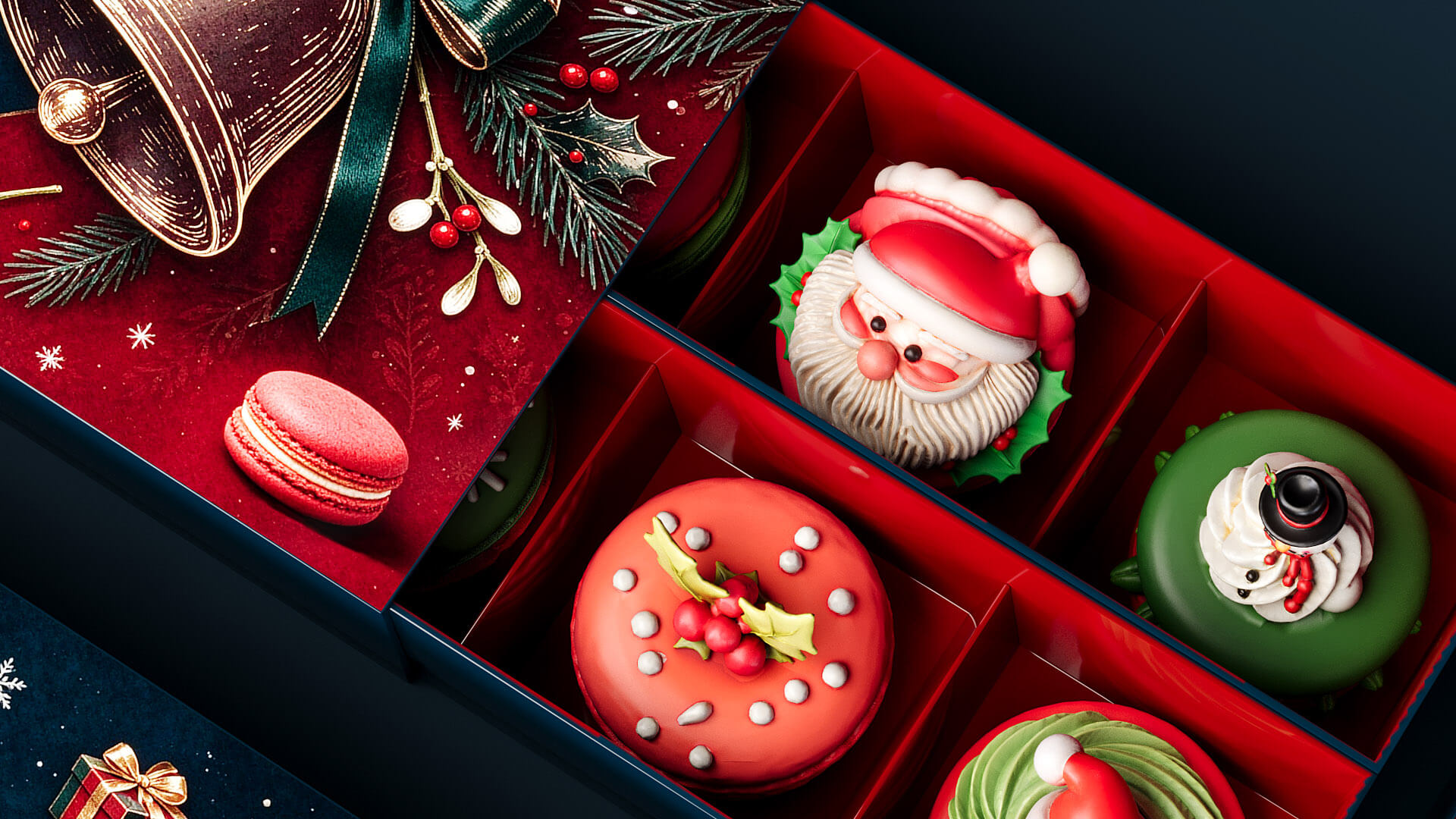 Christmas style macaron 3D Model