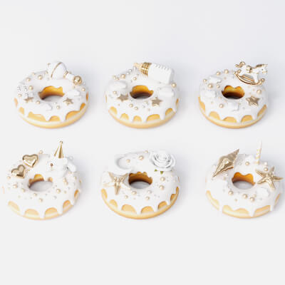 Gold Series Birth Gift Donut Bread