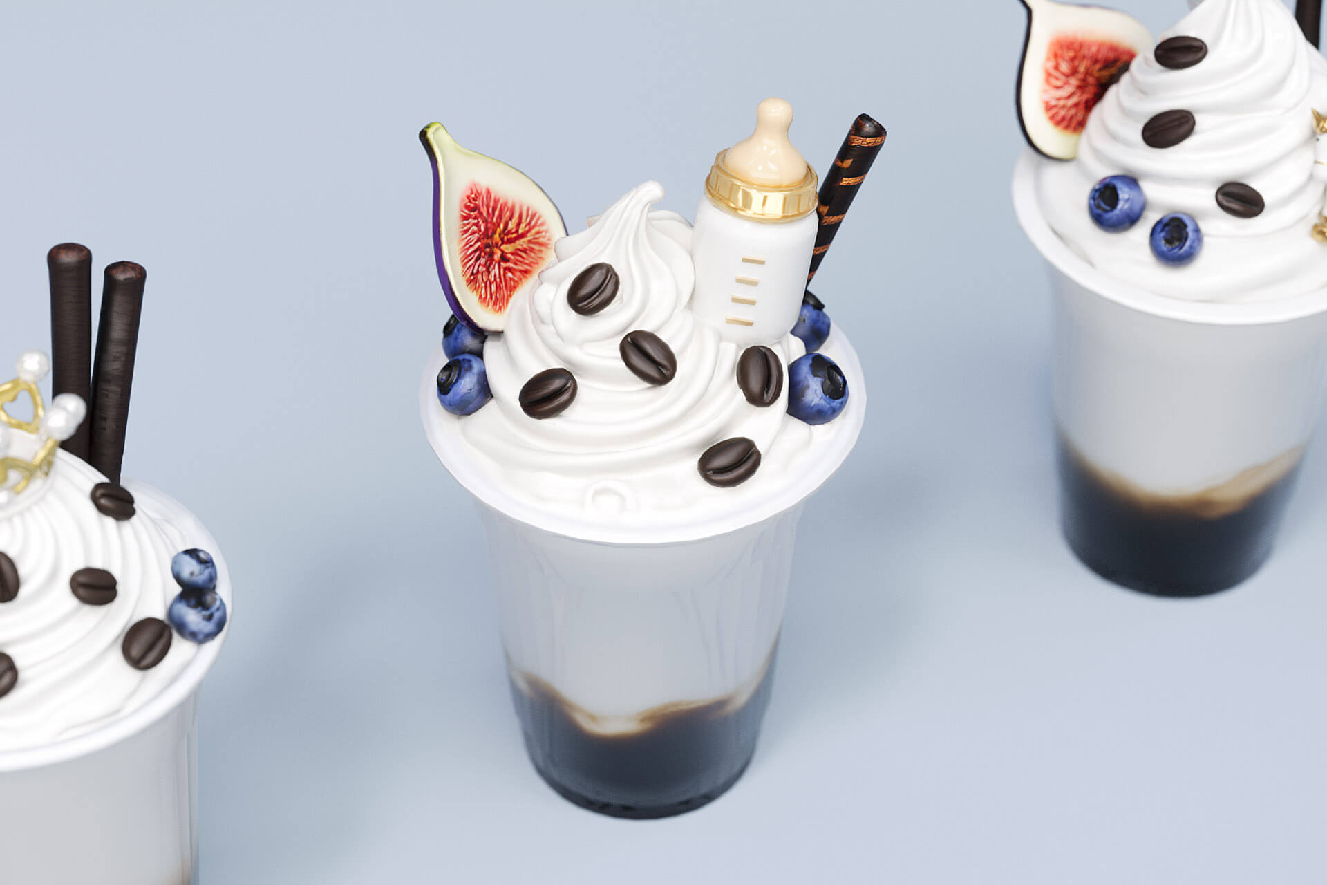 gold series birth gift drink beverage 3D Model