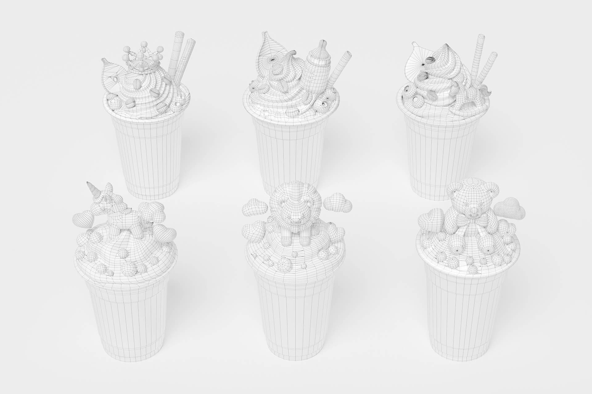 gold series birth gift drink beverage 3D Model