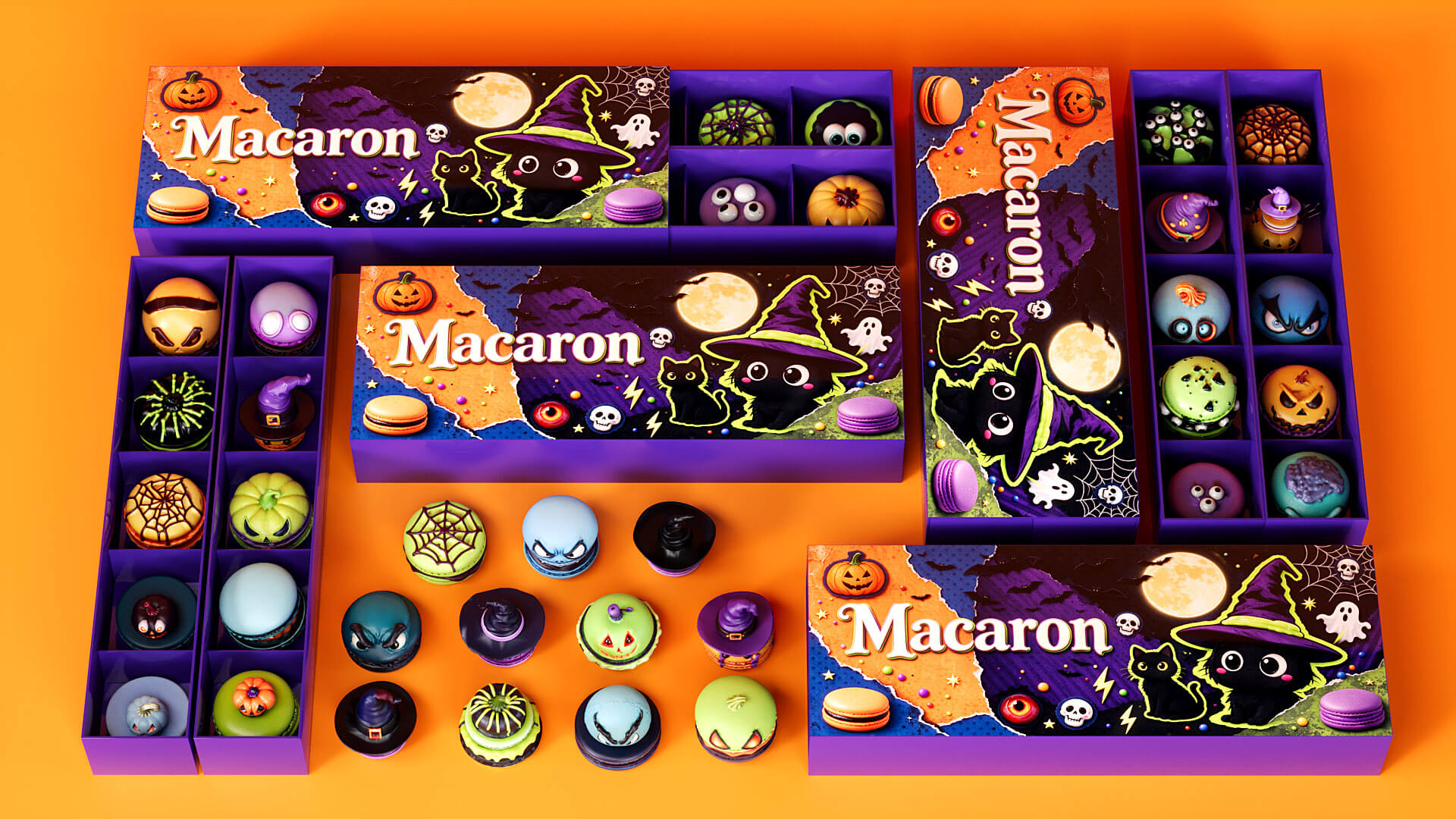 Halloween Style Macaron 3D Model
