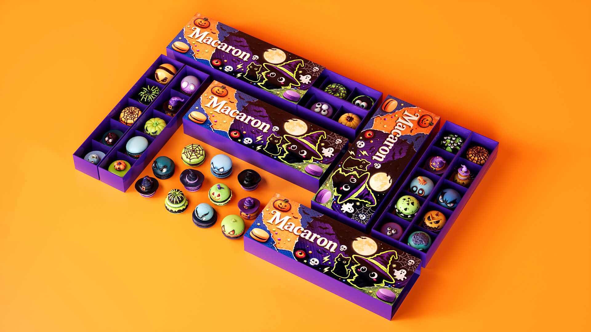 Halloween Style Macaron 3D Model