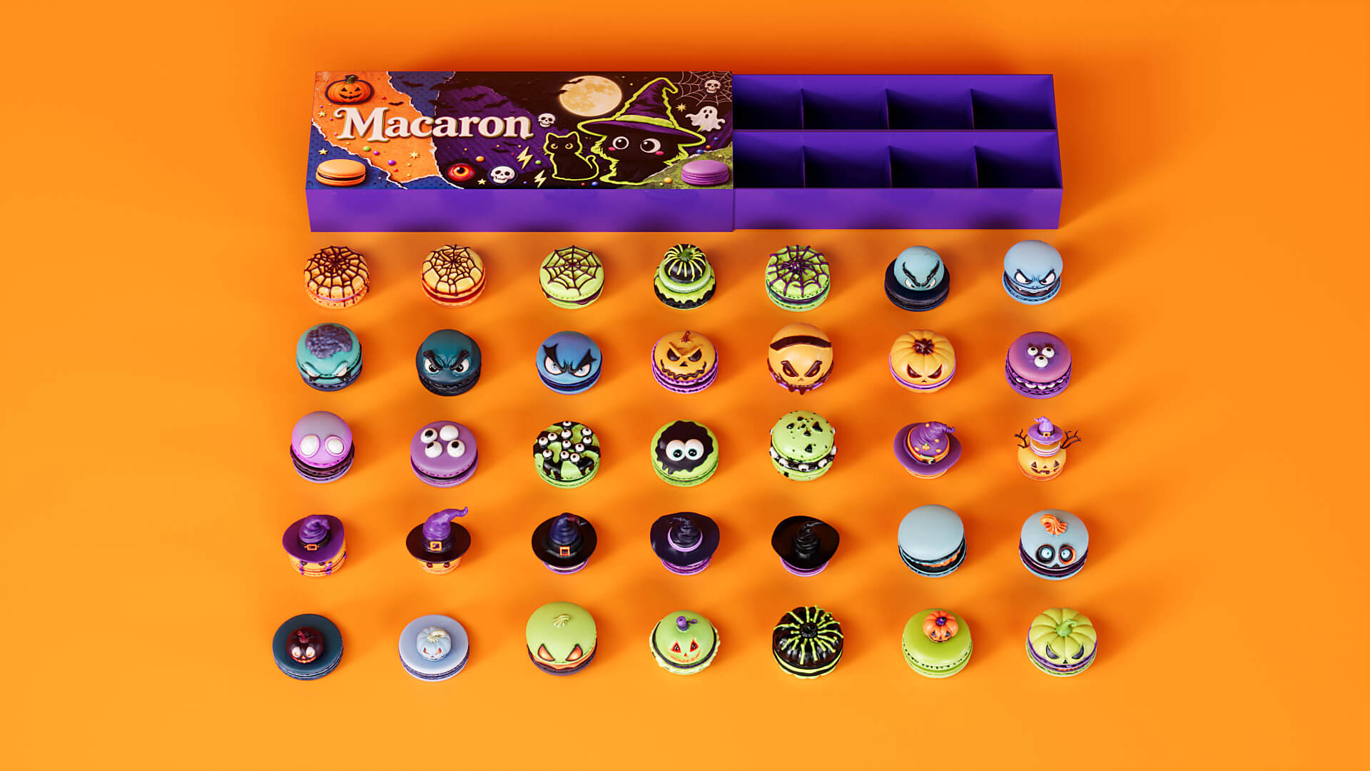 Halloween Style Macaron 3D Model