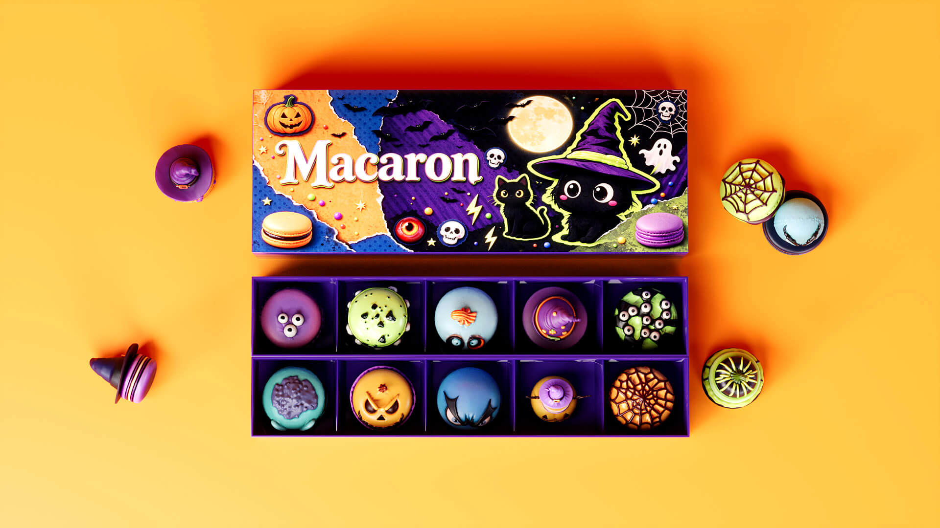 Halloween Style Macaron 3D Model