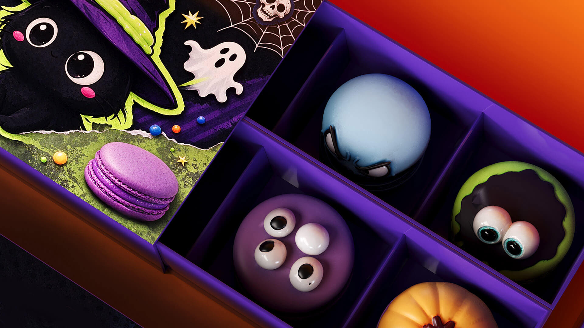Halloween Style Macaron 3D Model