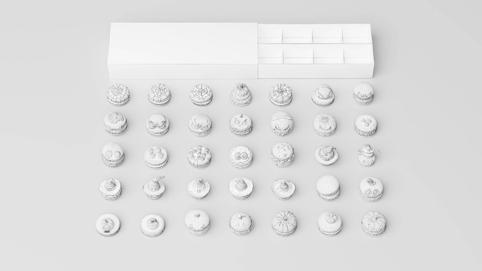 Halloween Style Macaron 3D Model