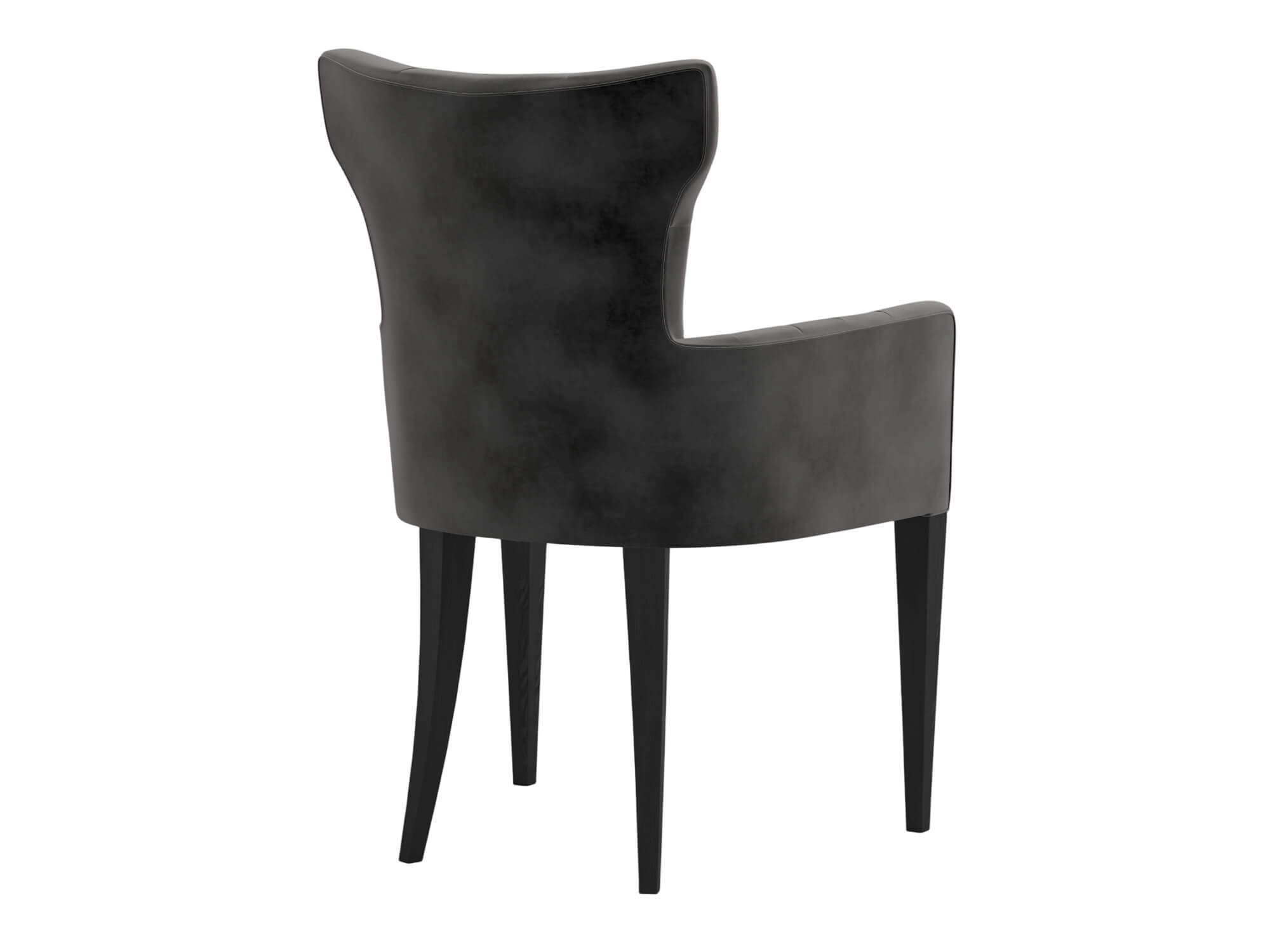 Black Cantilever Armchair with Dark Chrome Frame 3D Model