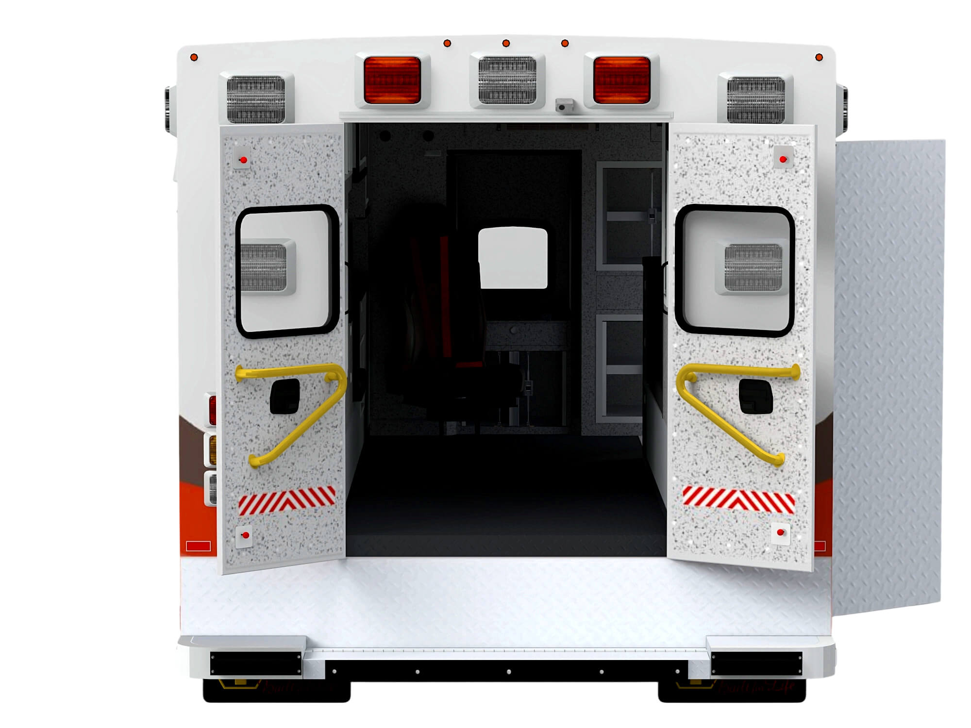 Open Door Ambulance Module With Interior Storage 3D Model